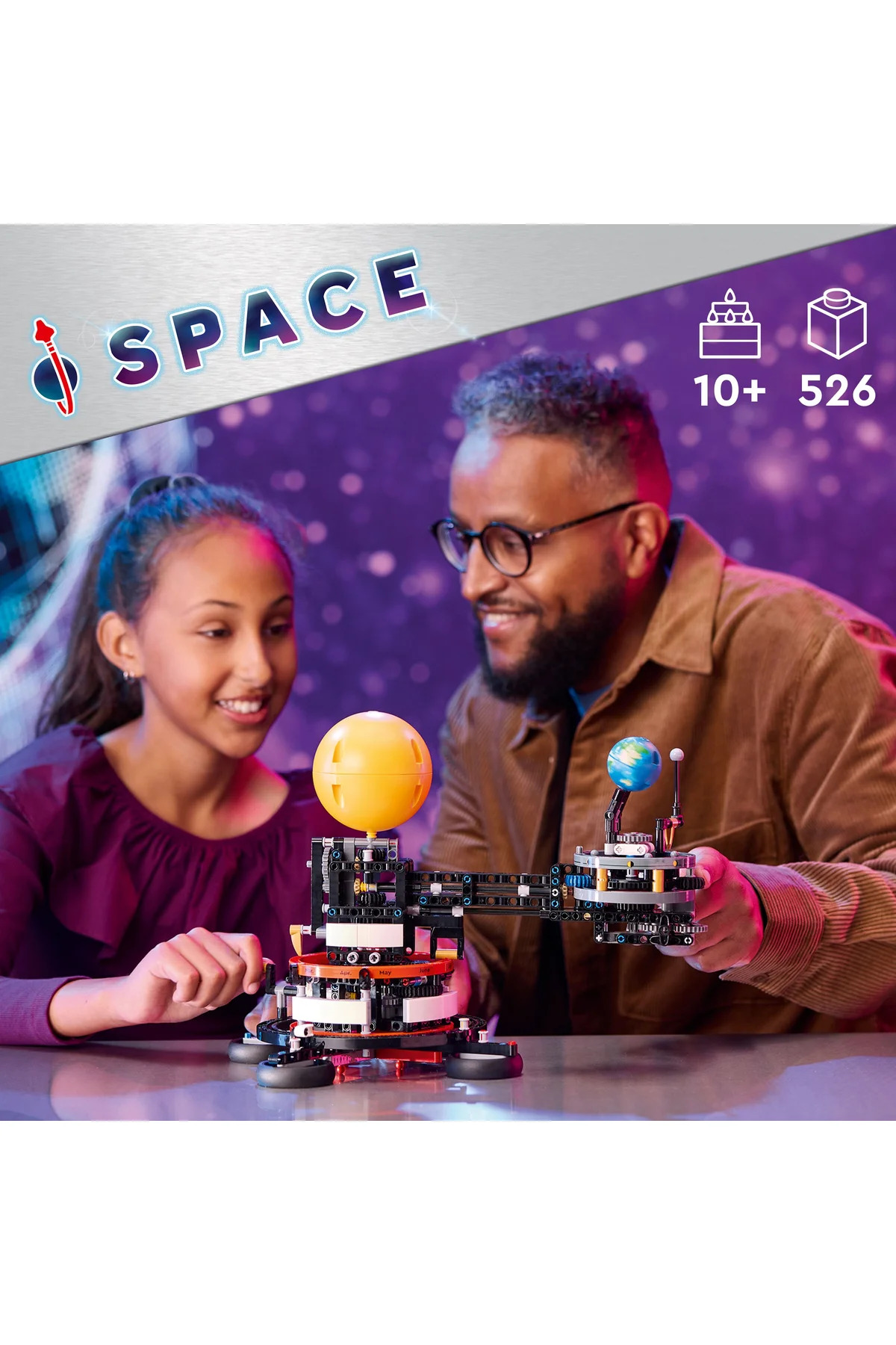مجموعه ساختنی تکنف پلنت زمین و ماه در مدار ۴۲۱۷۹ برای کودکان ۱۰+ سال (۵۲۶ قطعه)