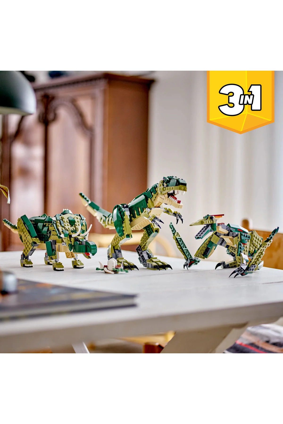 ® کریتور فیگور ۳ در ۱ تی. رکس ۳۱۱۵۱، مجموعه ساختنی برای کودکان ۹ سال به بالا (۶۲۶ قطعه)