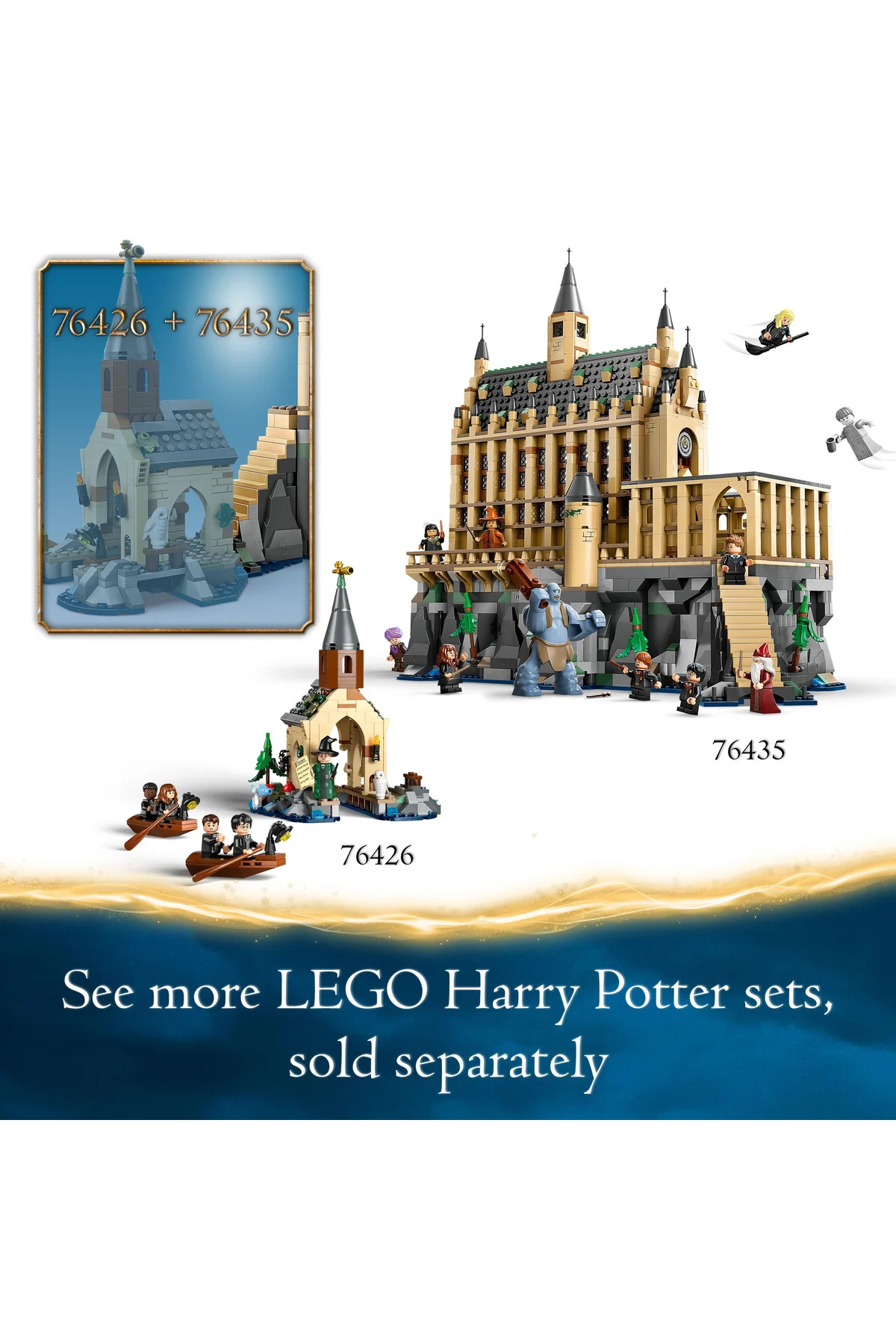 ® هری پاتر قلعه هاگوارتز: تالار بزرگ ۷۶۴۳۵ مجموعه ساختنی برای کودکان ۱۰+ ساله (۱,۷۳۲ قطعه)