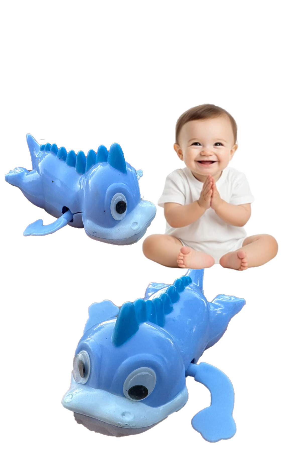 Hyd 4'lü Set Banyo Havuz Ve Deniz Oyuncağı Suda Yüzen Kurmalı Oyuncak Balık Deniz Canlıları fotoğrafı 4 (önizleme)