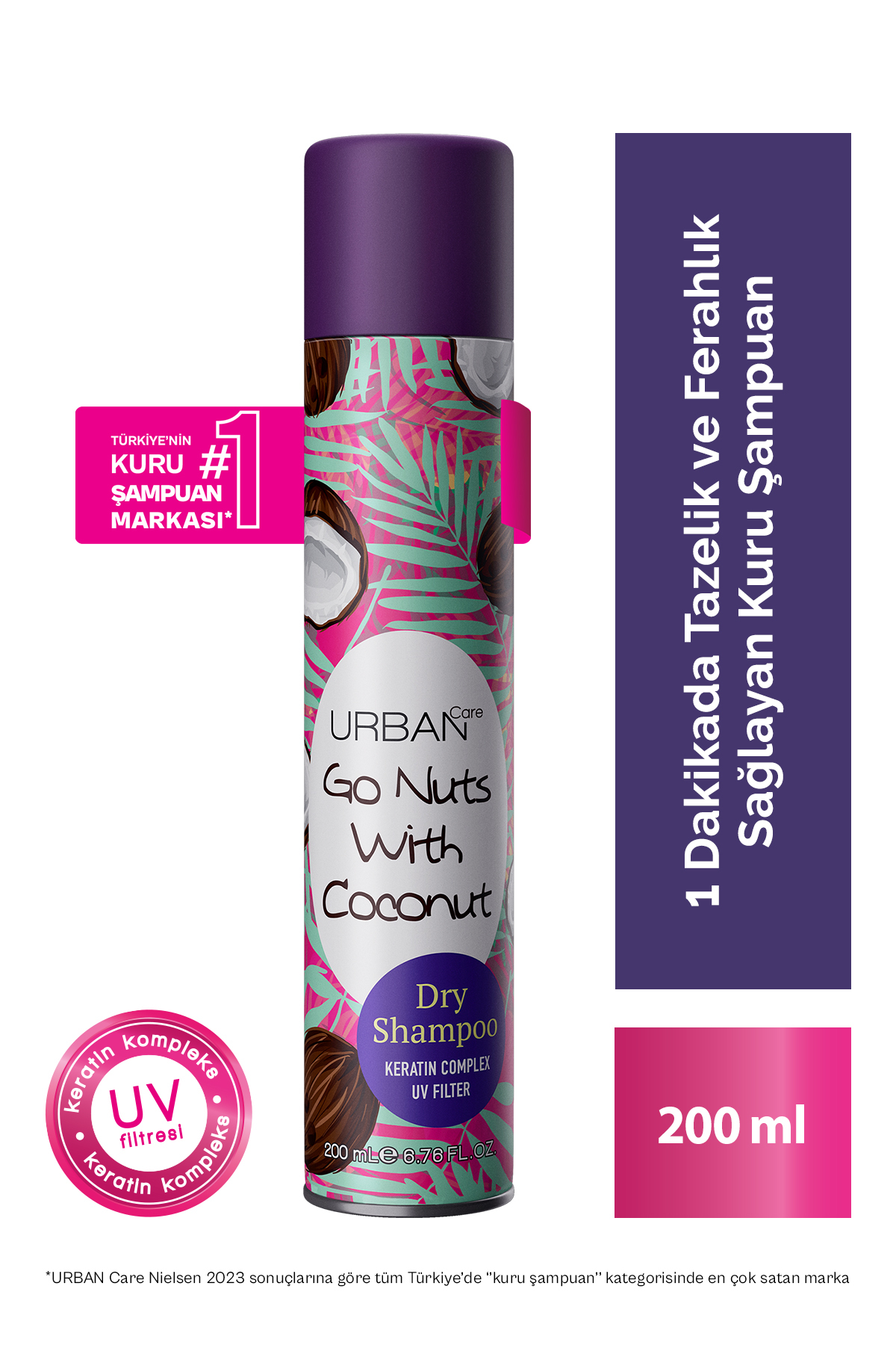 Urban Care Hindistan Cevizi Kokulu Hacimlendirici Kuru Şampuan - Vegan - Uv Korumalı - 200 ml