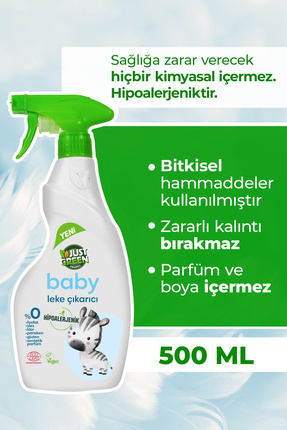 Just Green Organic Baby Leke Çıkartıcı - Bebekler Için %100 Doğal Ve %100 Bit...