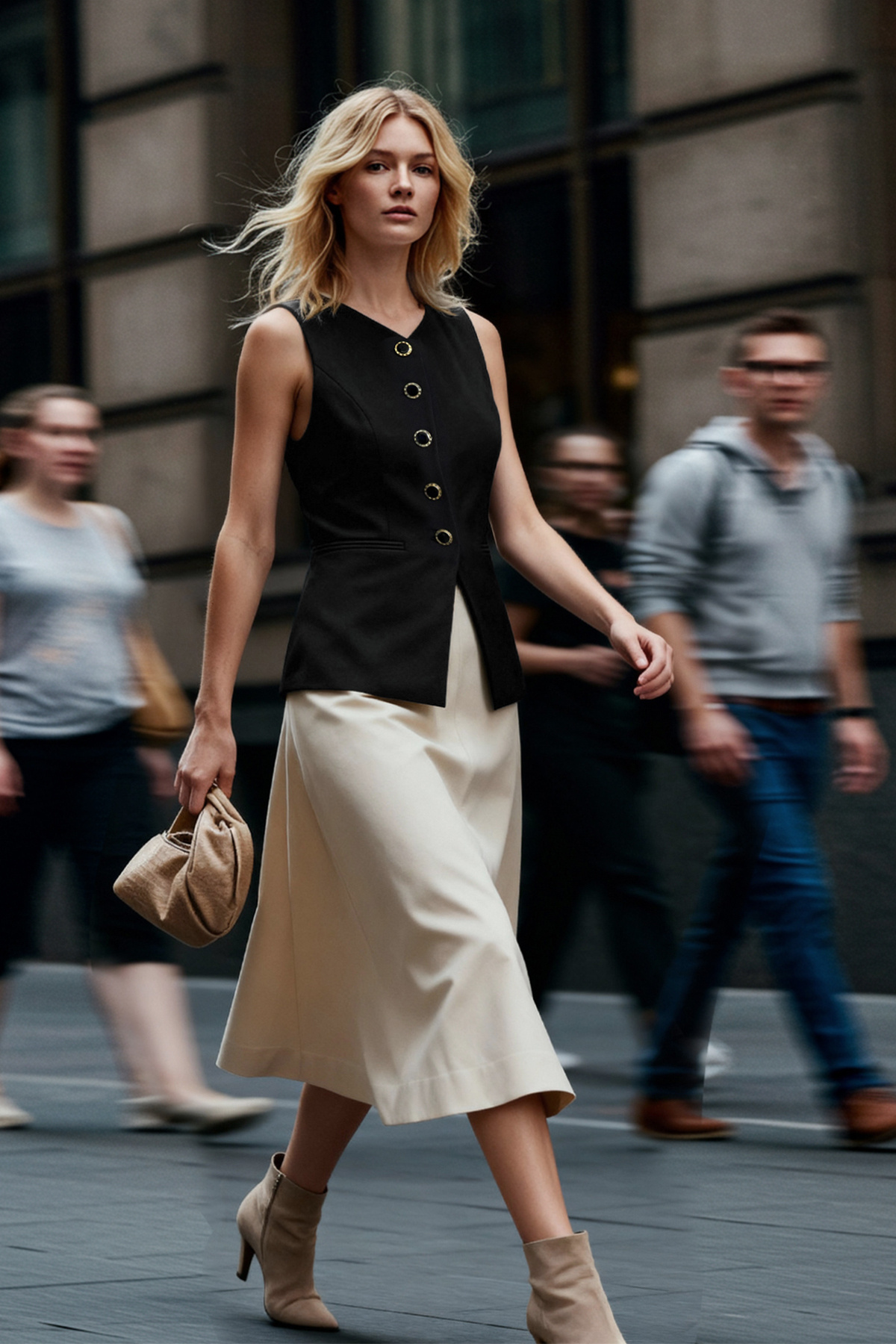 Trendyol Collection Schwarze gewebte Weste mit Rundhalsausschnitt - TWOAW25YE...