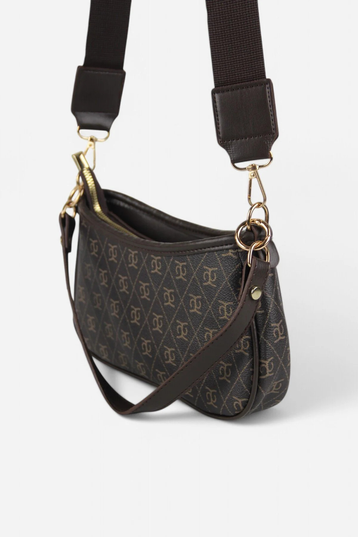 Shift Co Τσάντα Farme Monogram Brown Crossbody