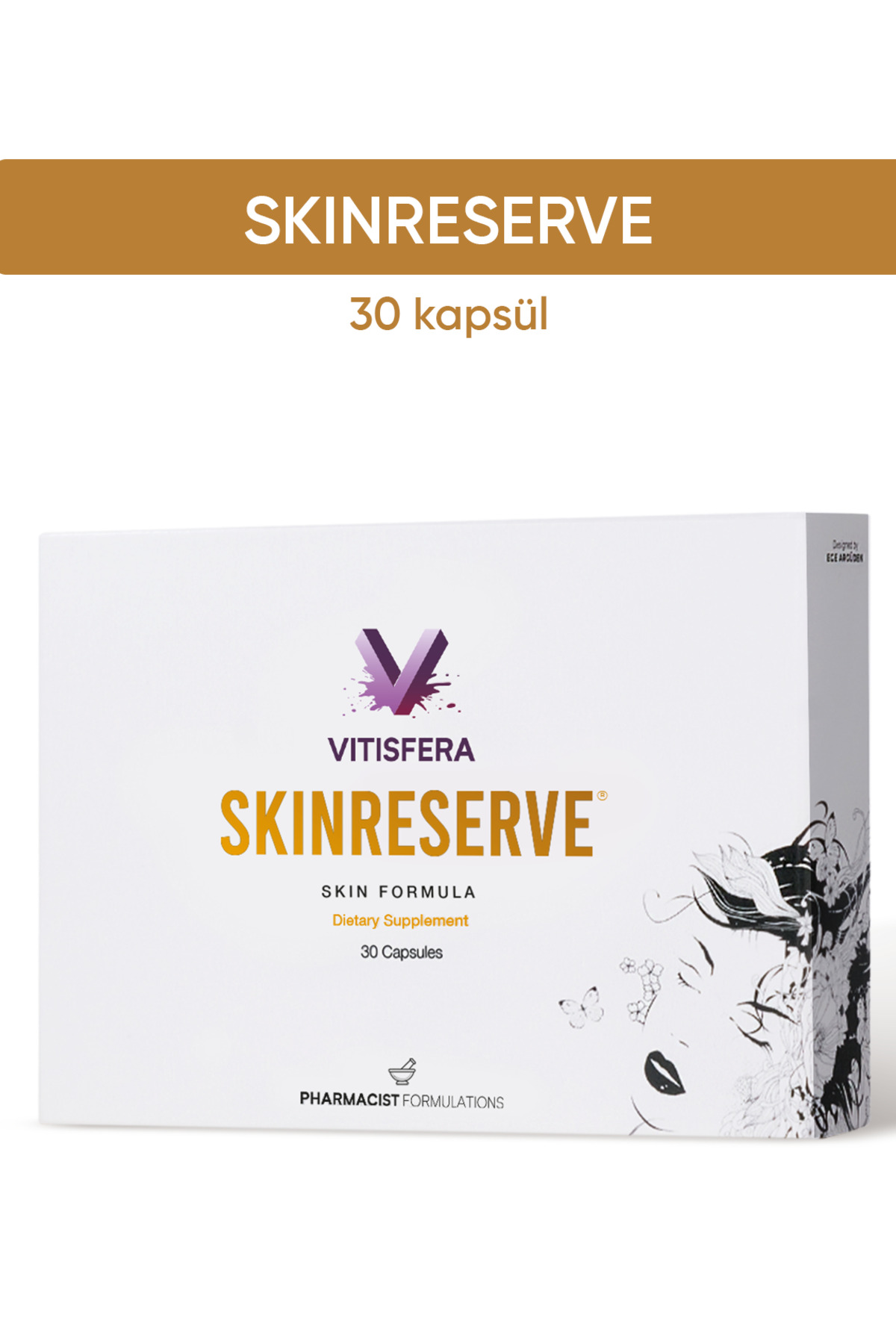 Vitisfera SkinReserve 30 Kapsül- Cüce Palmiye Ekstresi, Hayıt Ekstresi, Multivitamin ve Multimineral