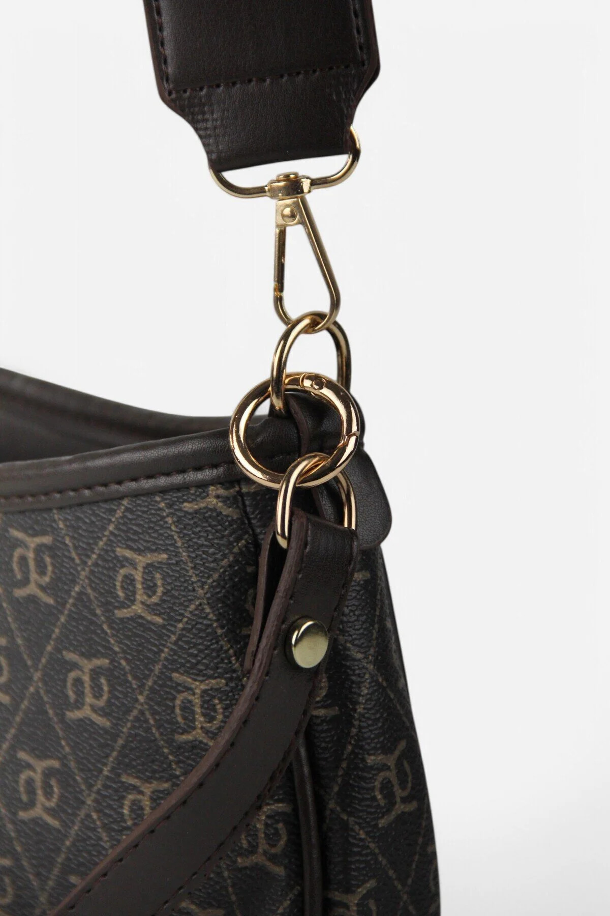 Shift Co Τσάντα Farme Monogram Brown Crossbody
