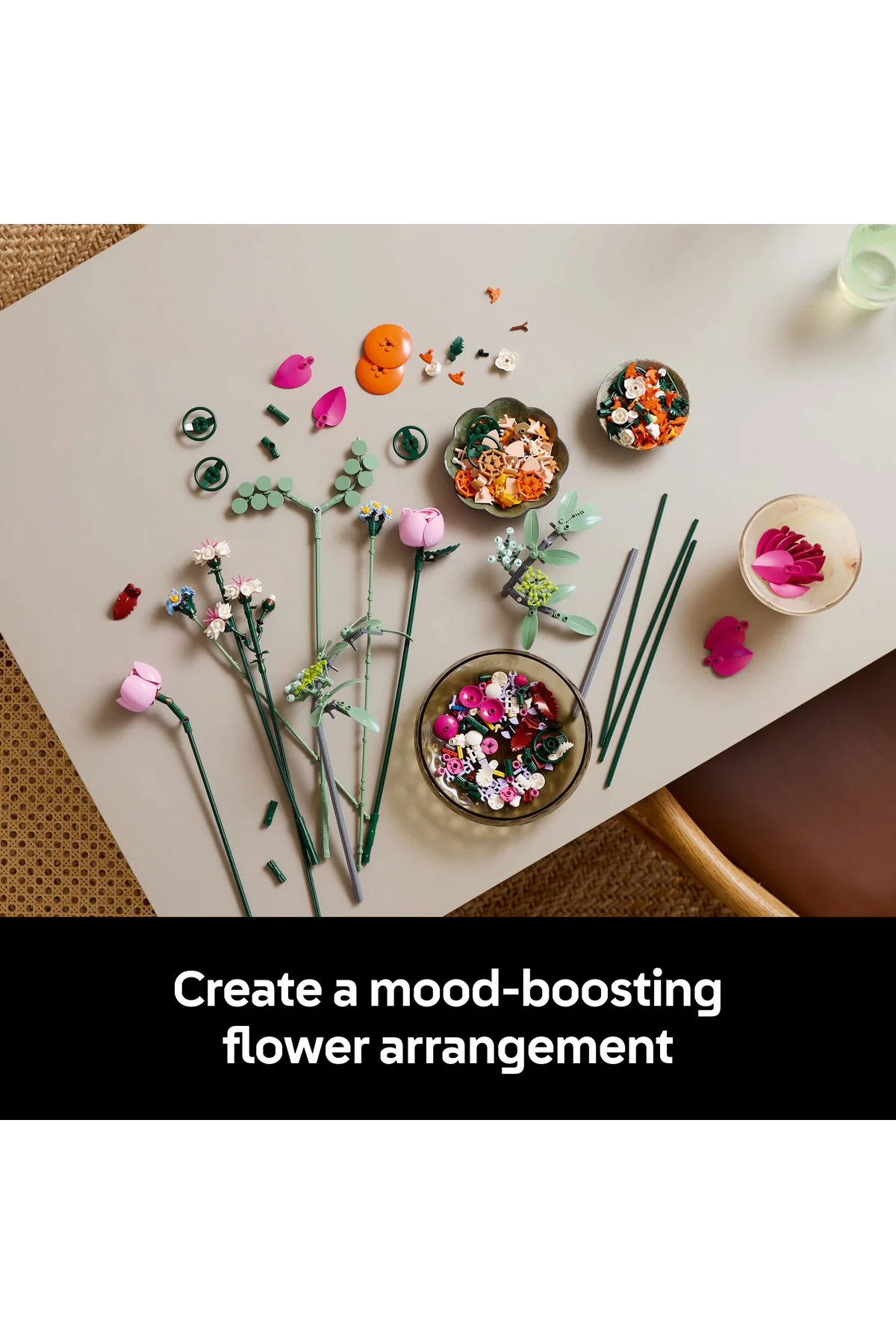 ® Botanicals دستهگل صورتی زیبا ۱۰۳۴۲ مجموعه ساختنی برای بزرگسالان (۷۴۹ قطعه)