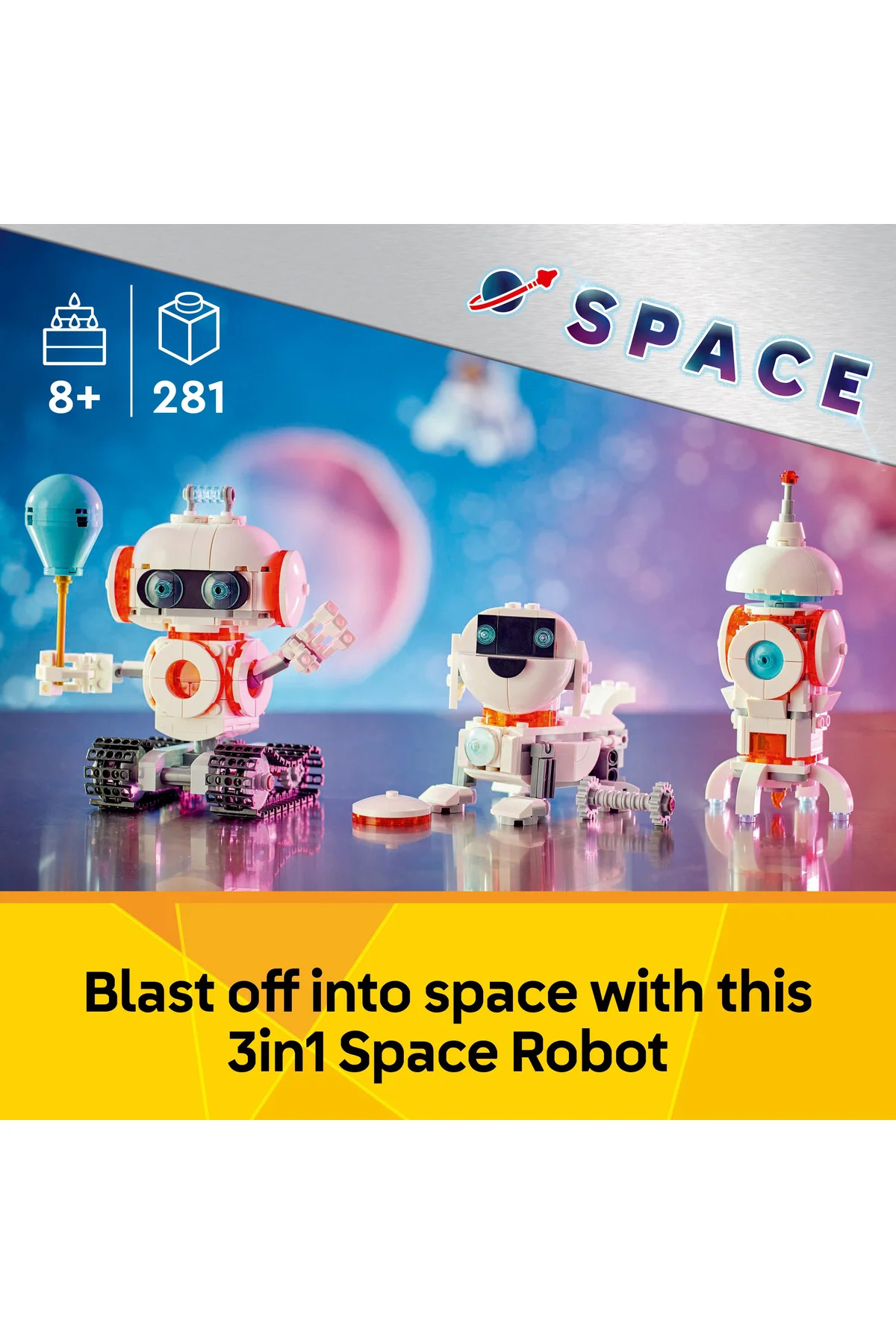 ® Creator مجموعه ساختنی ربات فضایی ۳ در ۱ ۳۱۱۶۴ برای پسران و دختران بالای ۸ سال (۲۸۱ قطعه)