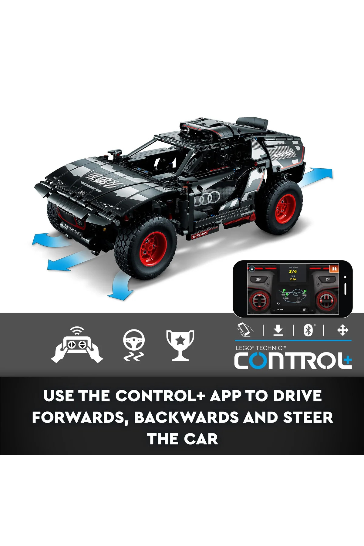 ® ست اسباببازی ساختنی تکنف Audi RS Q e-tron 42160 (۹۱۴ قطعه)