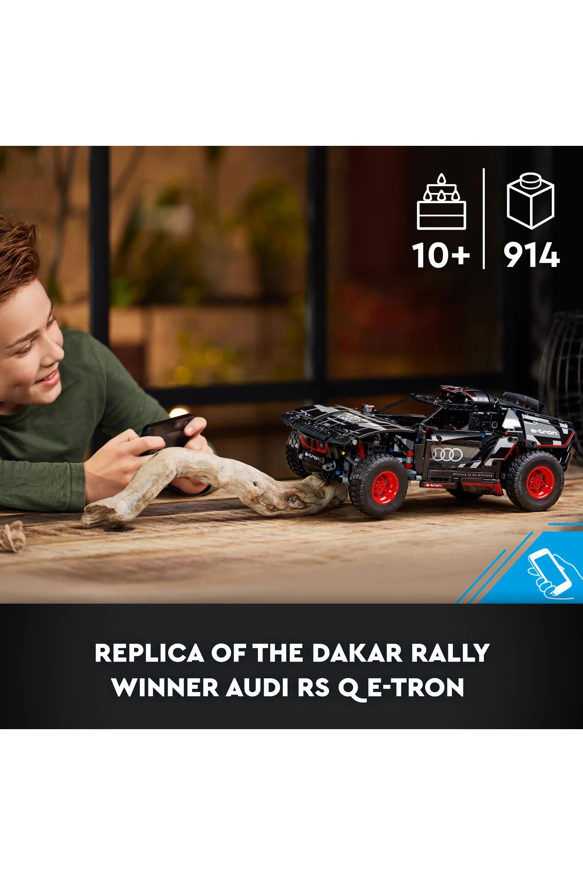 ® ست اسباببازی ساختنی تکنف Audi RS Q e-tron 42160 (۹۱۴ قطعه)