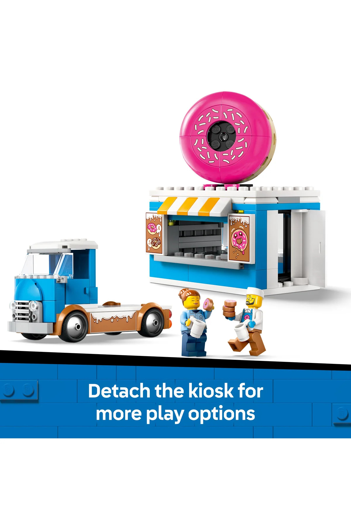 ® کامیون دونات شهری، مجموعه بازی فروشنده، وسیله بازی برای کودکان ۵ سال و بالاتر ۶۰۴۵۲