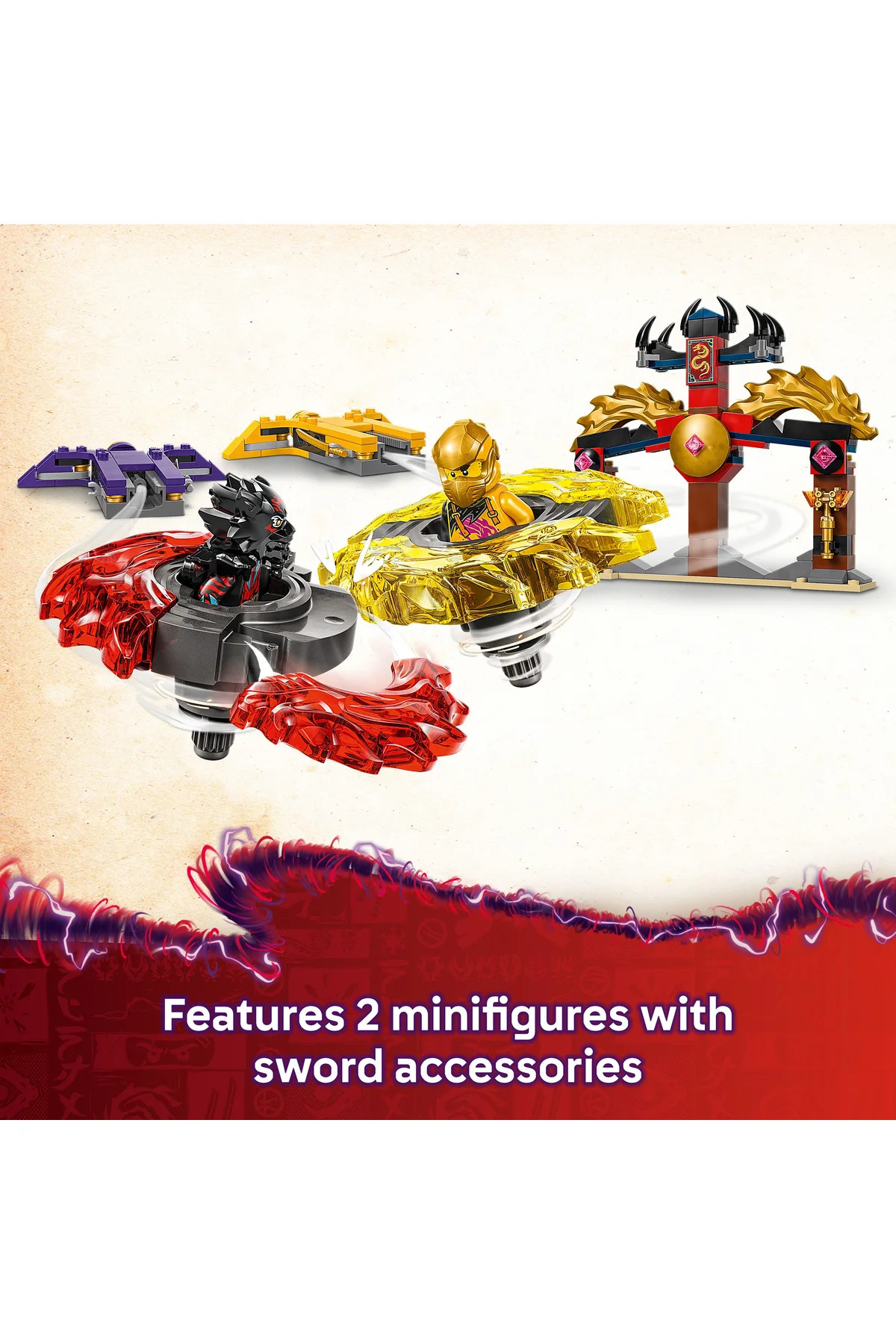 ® NINJAGO® بسته نبرد اسپین‌جیتسو اژدها، اسباب‌بازی اکشن، مجموعه ۷۱۸۲۶
