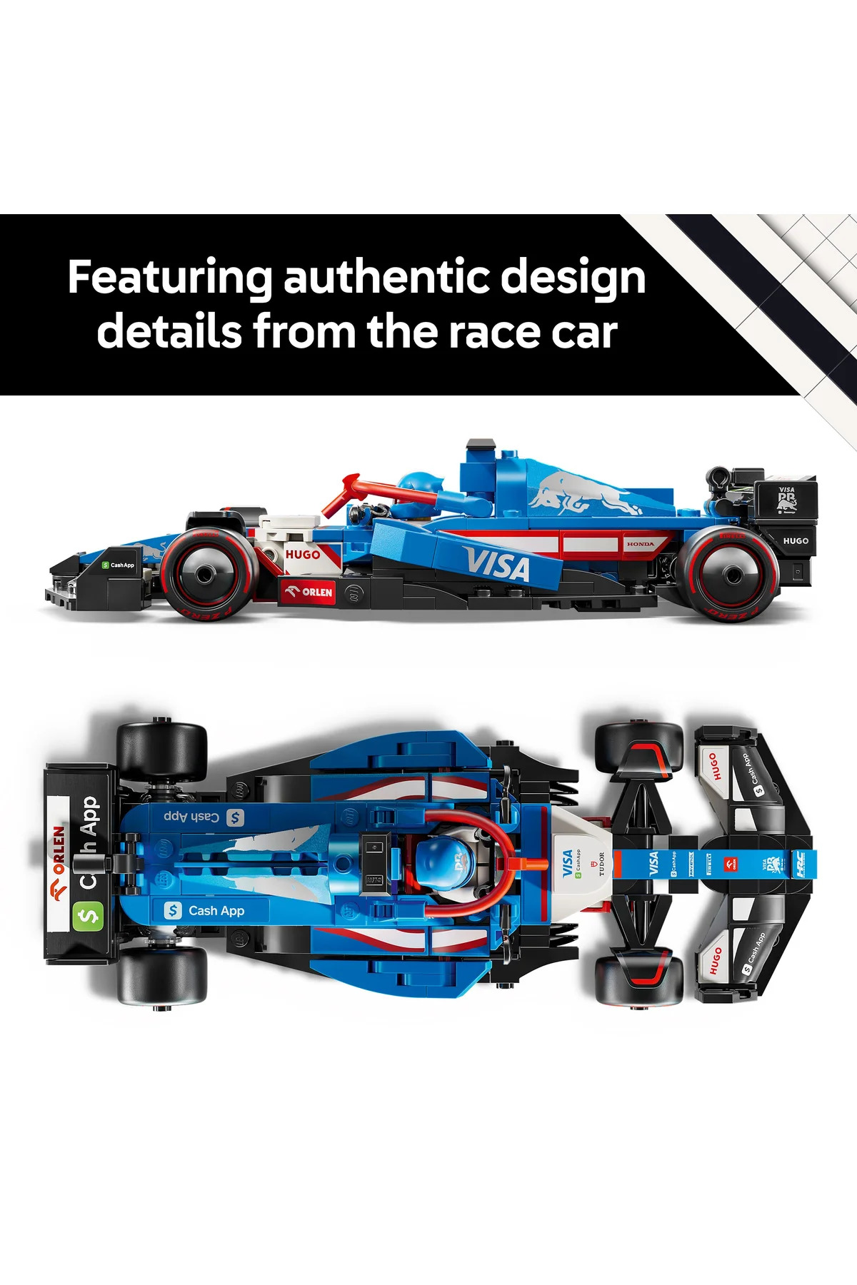 اسپید چمپیونز ویزا کش اپ آربی ویکارب ۰۱ خودروی مسابقه فرمول یک ۷۷۲۴۶ – کیت خودروی ۱۸+ (۲۴۸ قطعه)