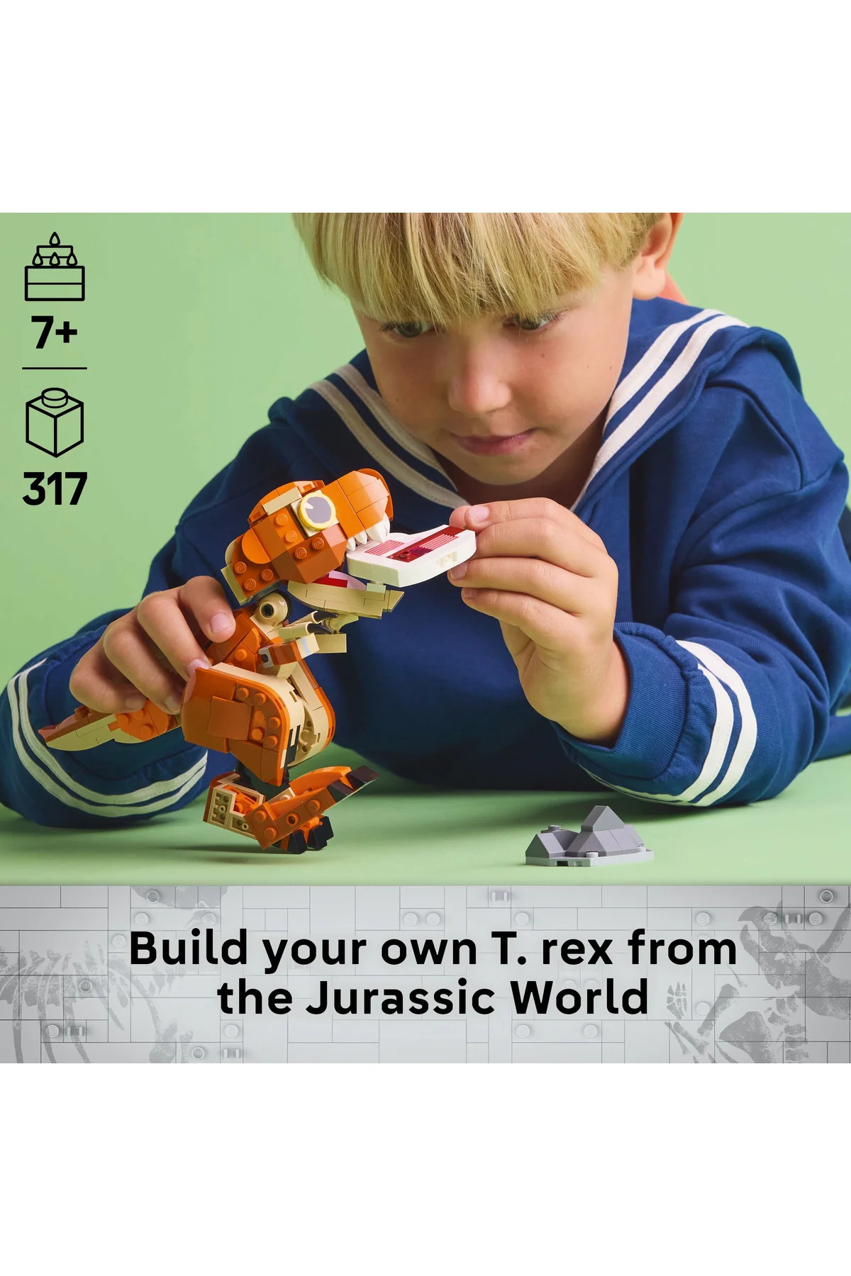 ® جوریاسیک ورلد لیتل اِیتی: ست ساختنی تی. رکس ۷۶۹۶۷ برای کودکان ۷ سال به بالا (۳۱۷ قطعه)