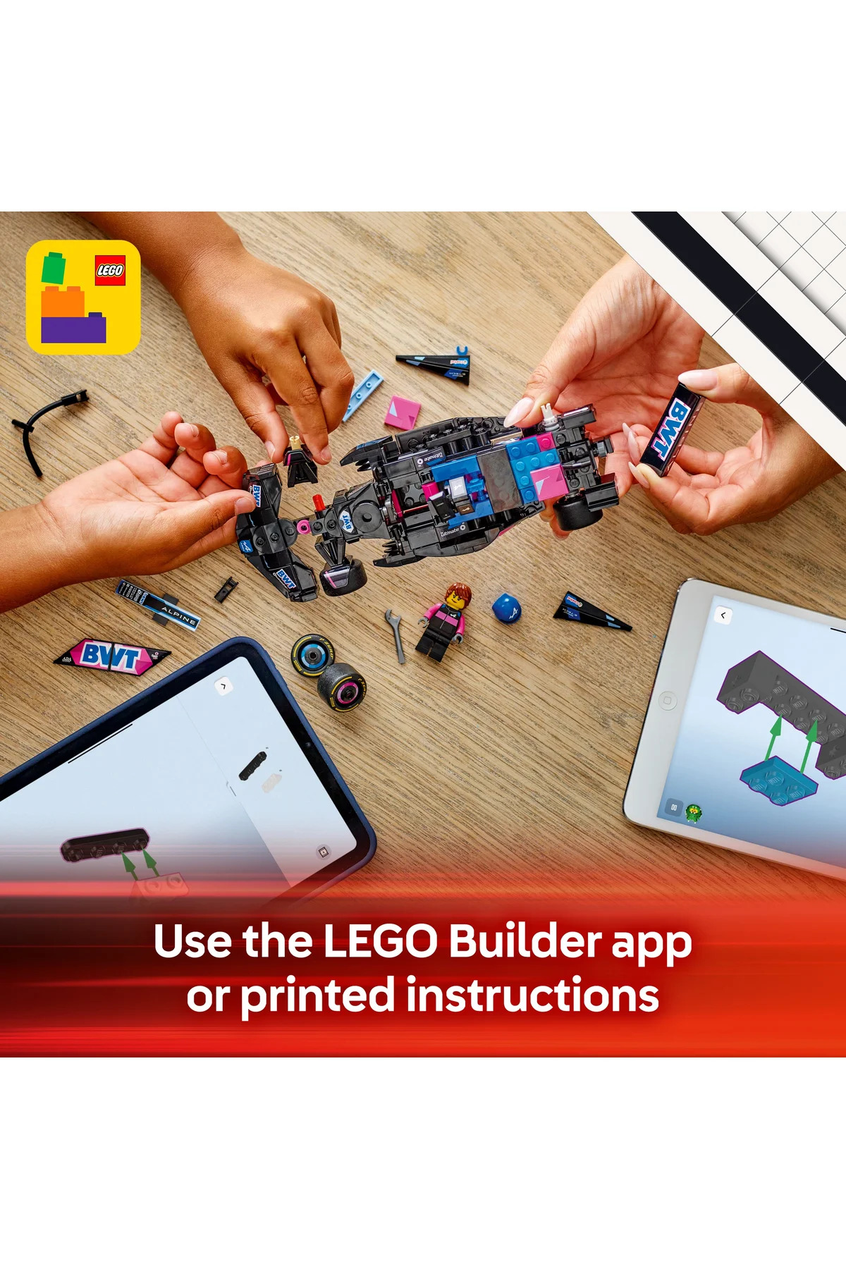 اسپید چمپیونز خودروی مسابقه‌ای BWT آلفن F1 تیم A524 مدل ۷۷۲۴۸ – مجموعه ساختنی اسباب‌بازی ۱۰+ (۲۵۸ قطعه)