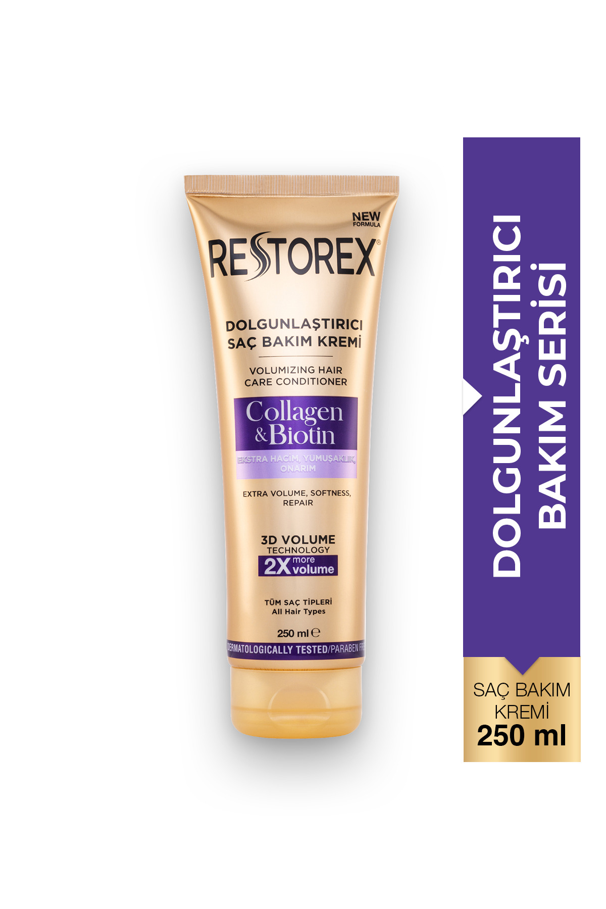 Restorex Collagen & Biotin Hacimsiz Saçlar Için Dolgunlaştırıcı Saç Bakım Kremi 250 Ml