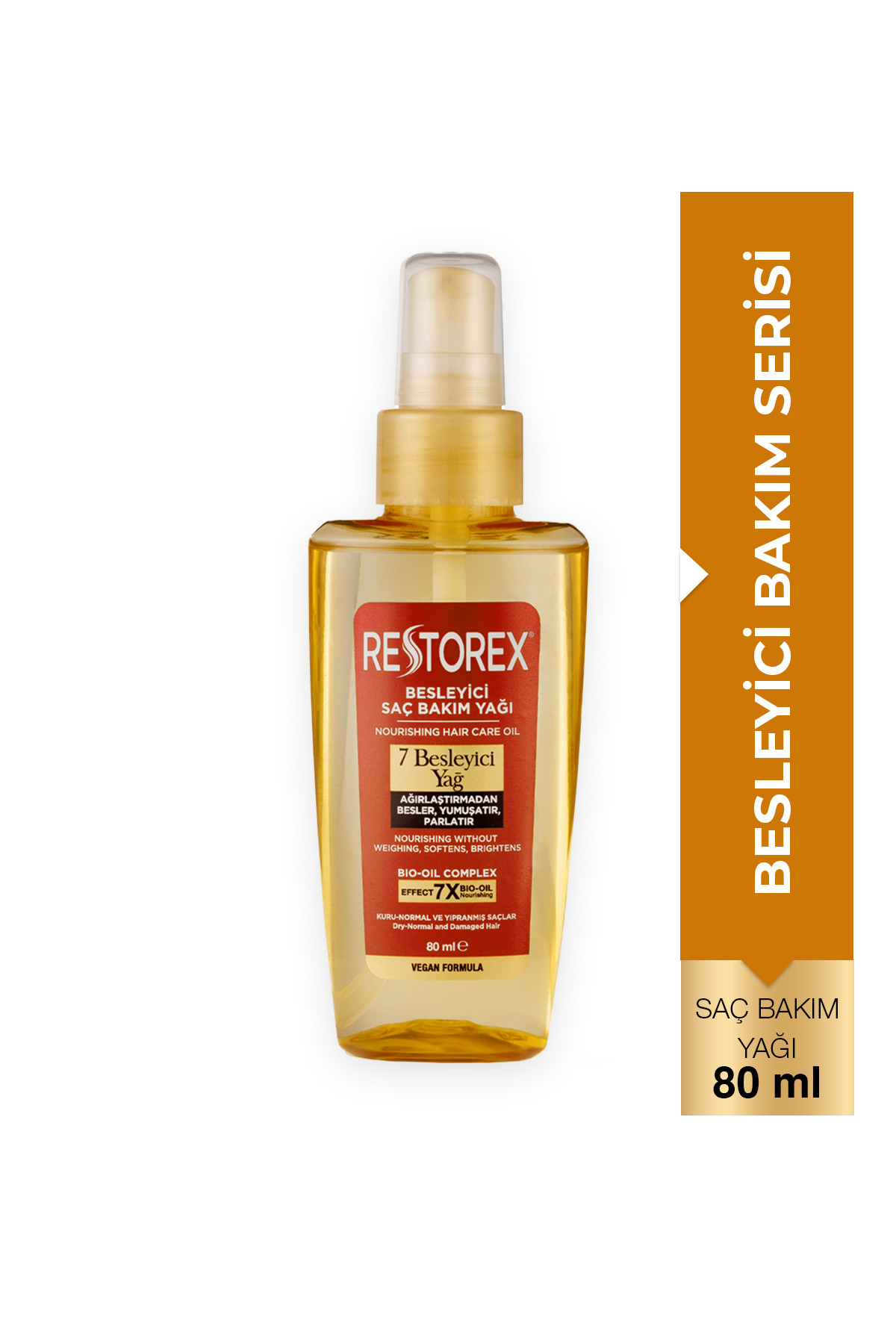Restorex Besleyici Bakım Yağı 80 Ml - 7 Besleyici Yağ Göz Alıcı Parlaklık İpeksi Yumuşaklık