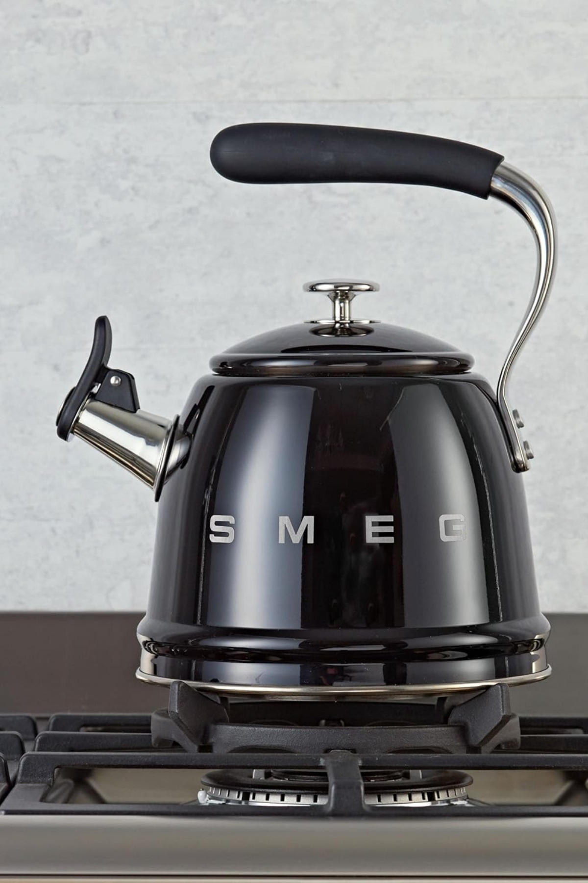 SMEG 50's Style Siyah Set Üstü Düdüklü Kettle 2.3 Lt Cklw2001bl