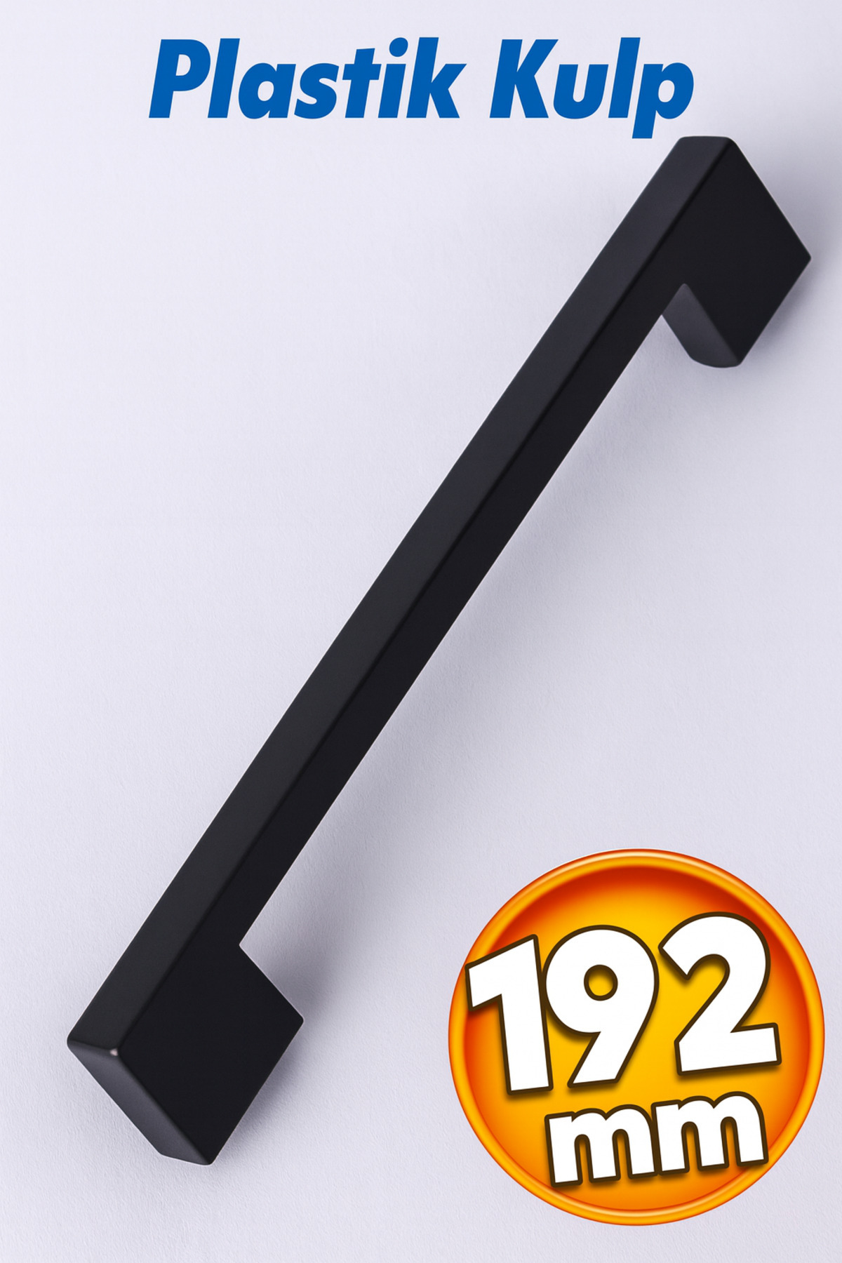 Badem10 (SERT PLASTİK) Köprü 192 Mm Siyah Mobilya Mutfak Çekmece Dolabı Dolap Kulpu Kulbu Kulpları
