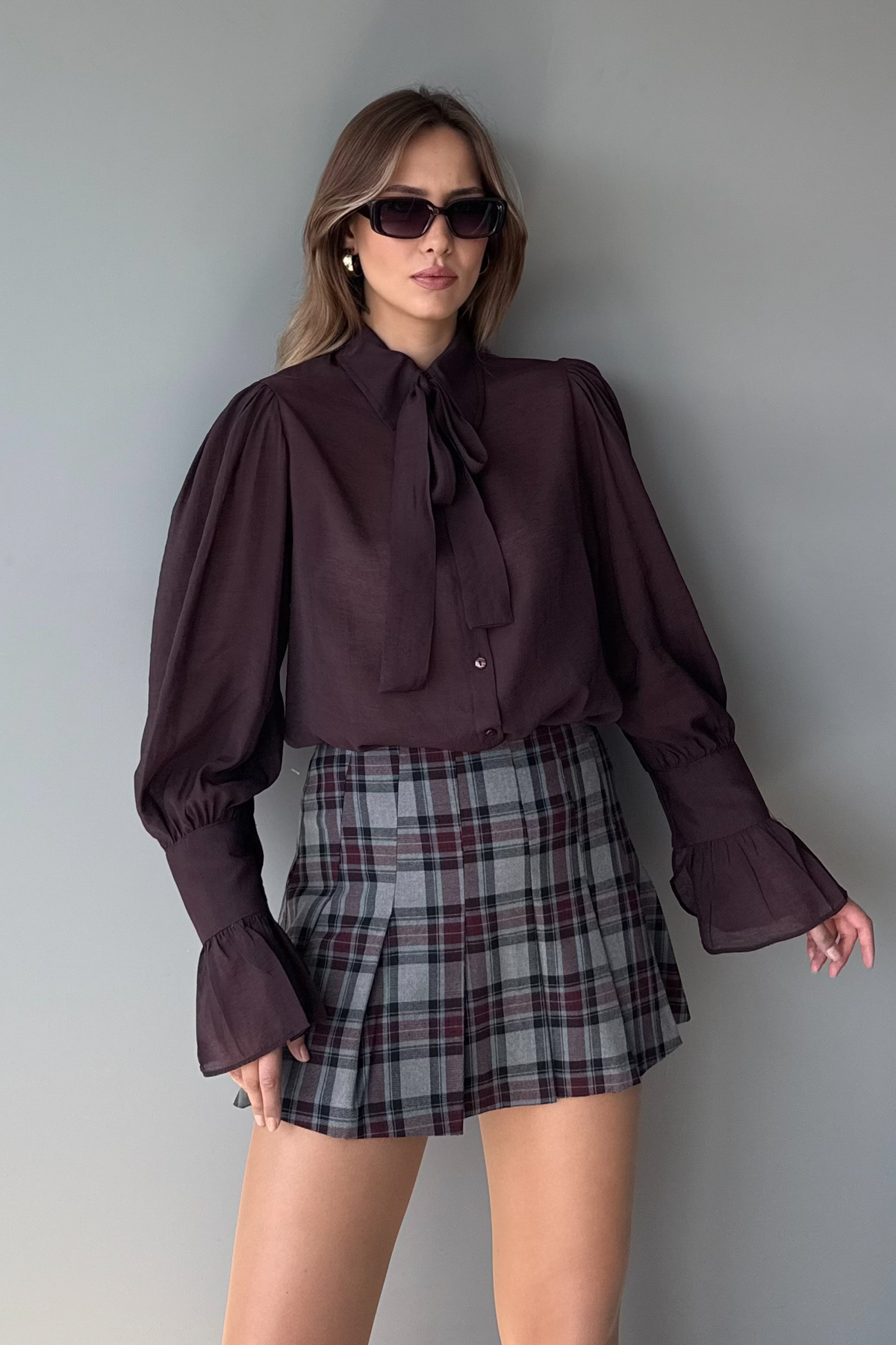 Trendyol Collection Bordo Bağlama Szczegółowa Lekka Przezroczysta Miękka W do...