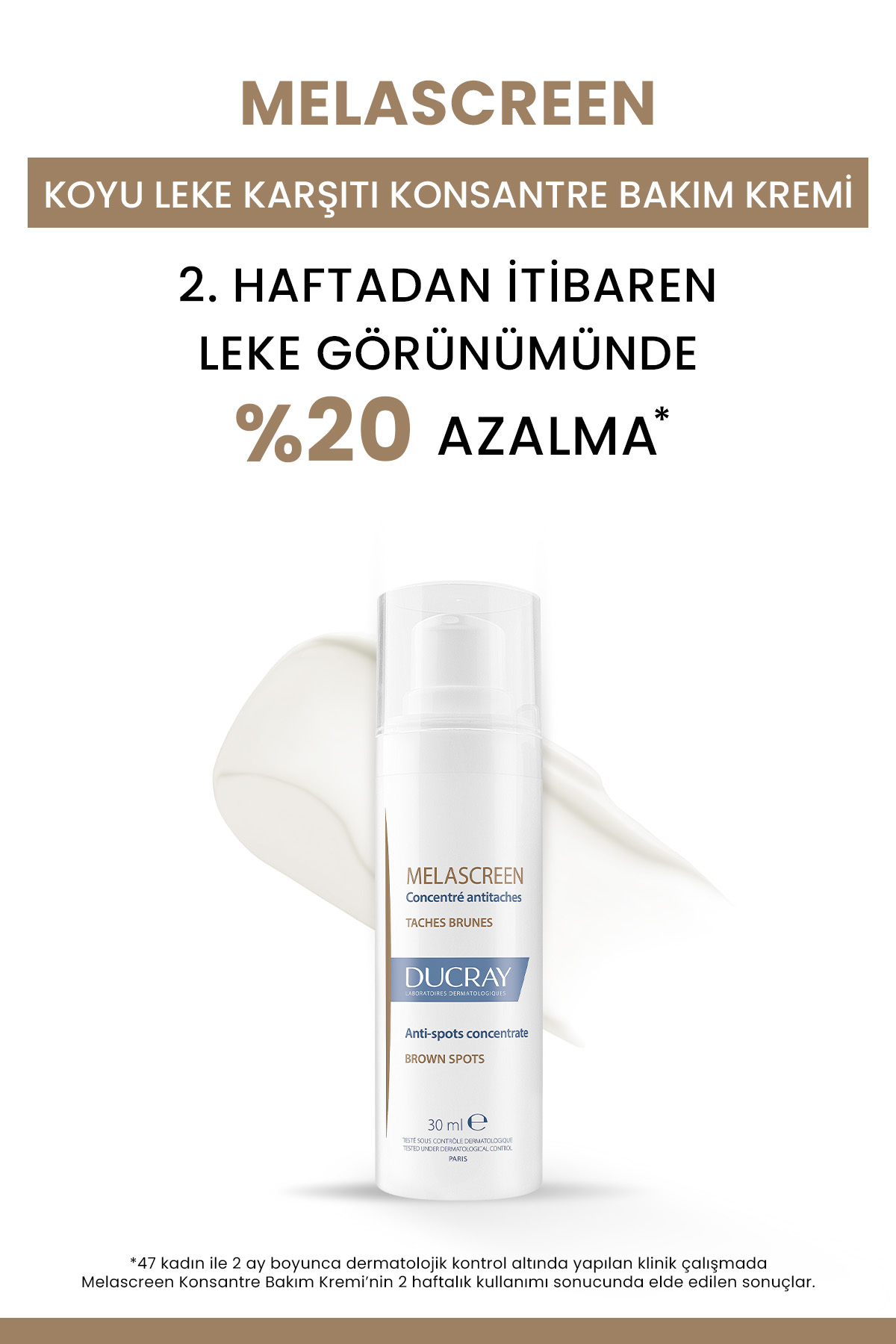 Melascreen Koyu Leke Karşıtı Konsantre Bakım Kremi 30 ml — 3282770389197 — تصویر 2 از 5