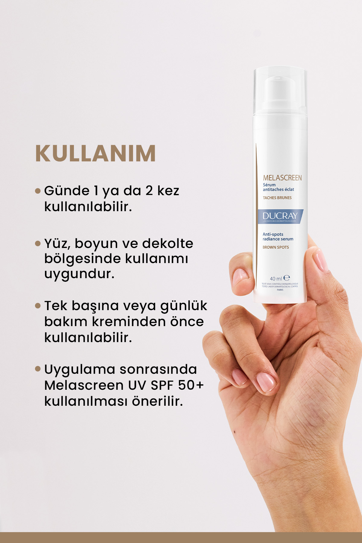 Melascreen Cilt Tonunu Eşitleyici ve Aydınlatıcı Etkili Serum 40 ml — 3282770389593 — تصویر 3 از 5