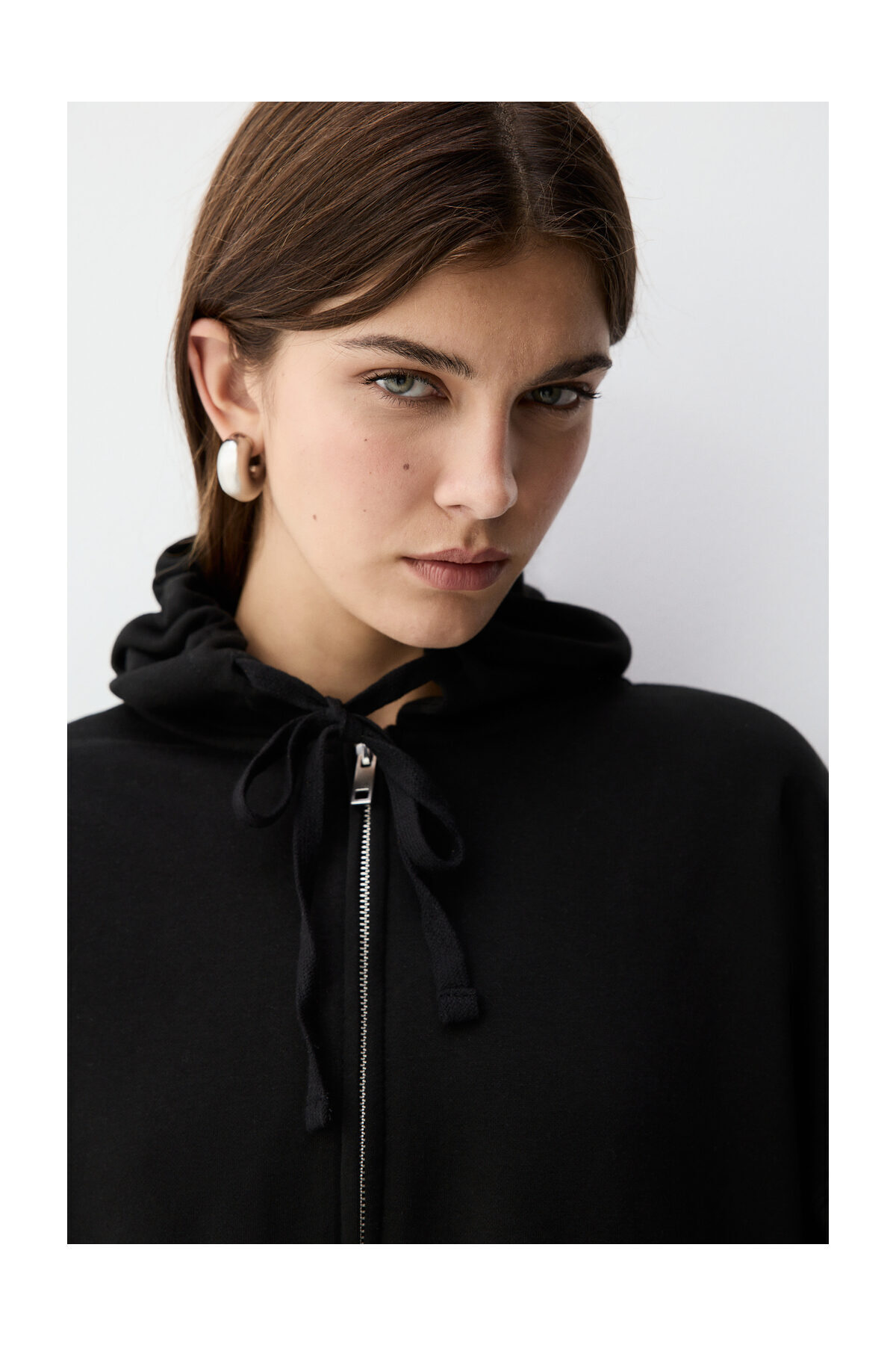 LEFTIES Damska bluza oversize z zamkiem błyskawicznym