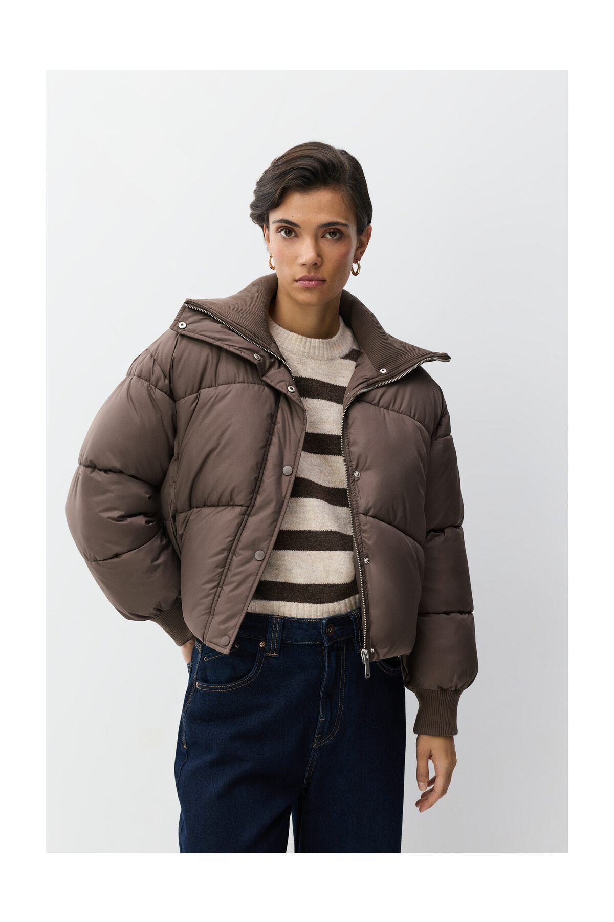 LEFTIES Damen Strickjacke mit Kragen