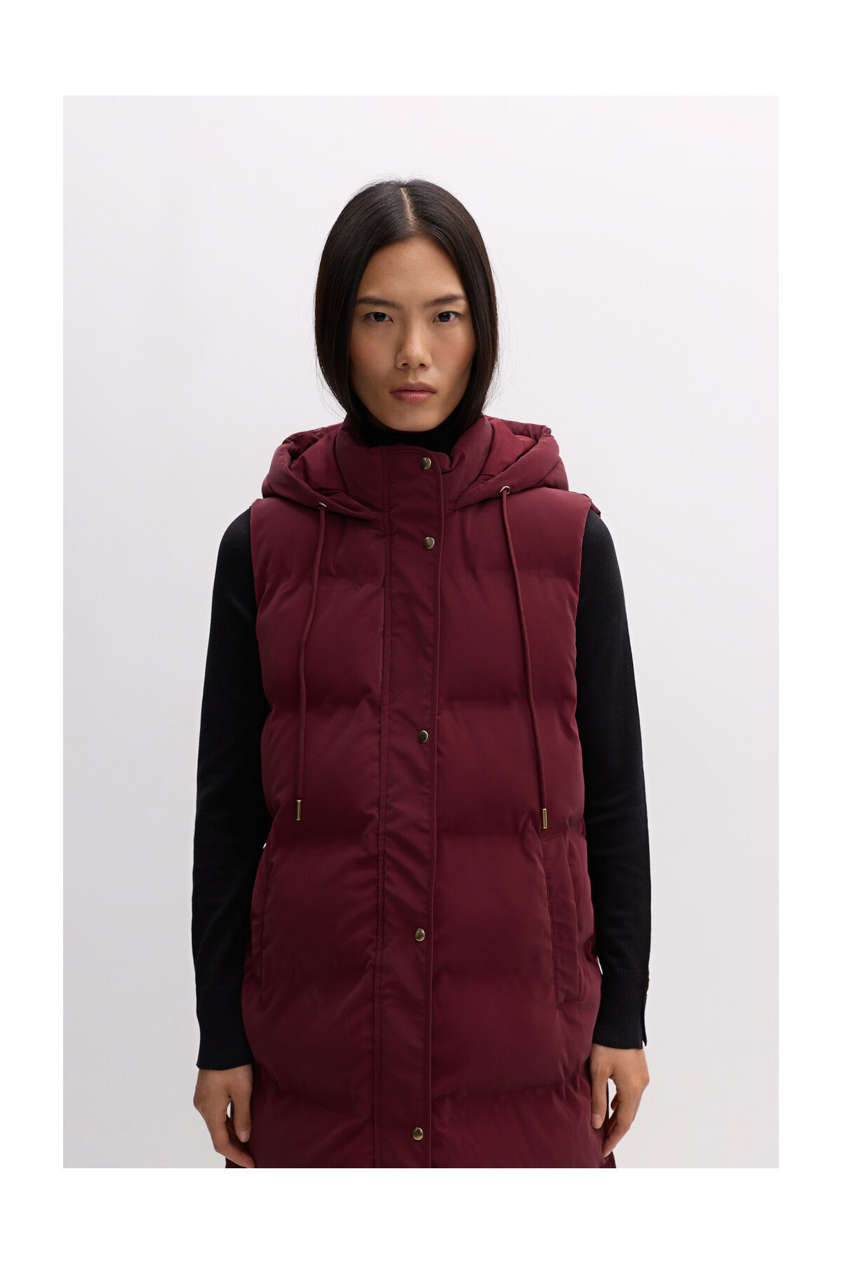 LEFTIES Damska długa kamizelka z wyściółką