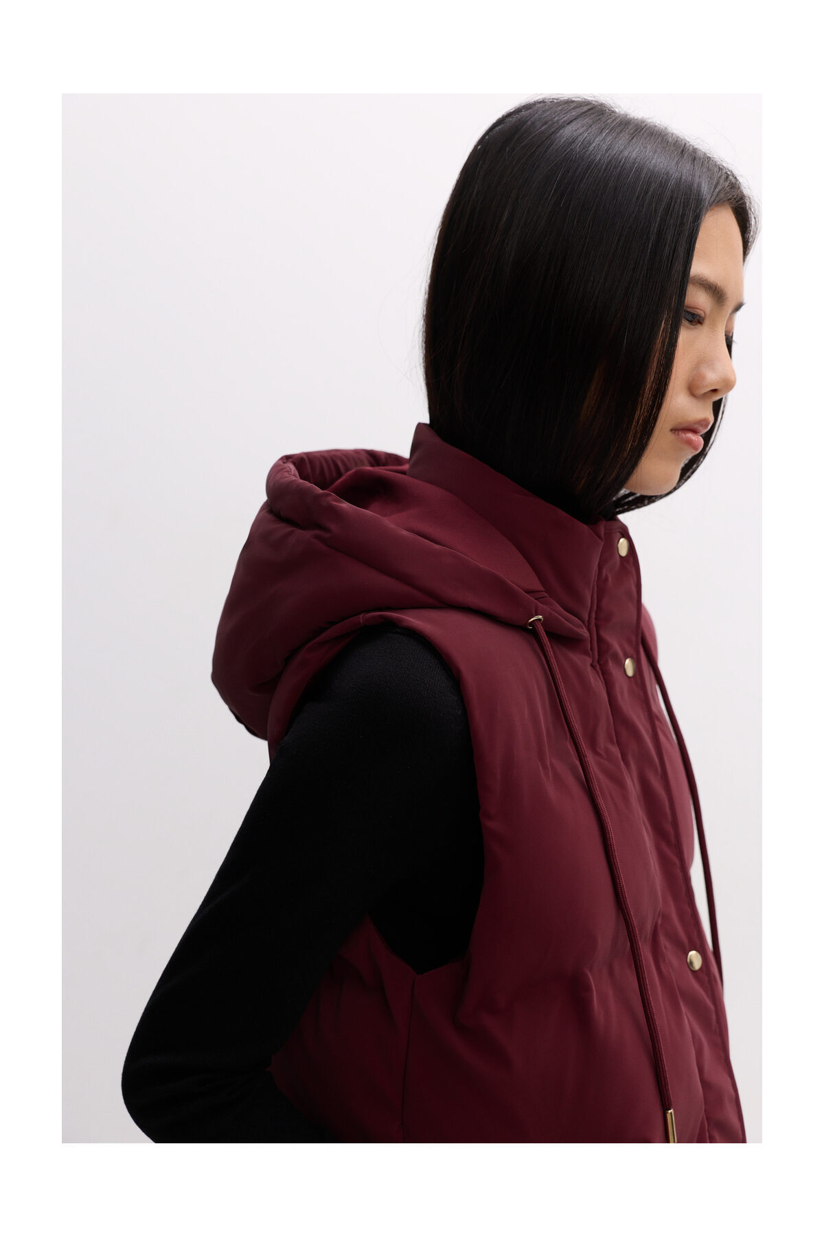 LEFTIES Damska długa kamizelka z wyściółką