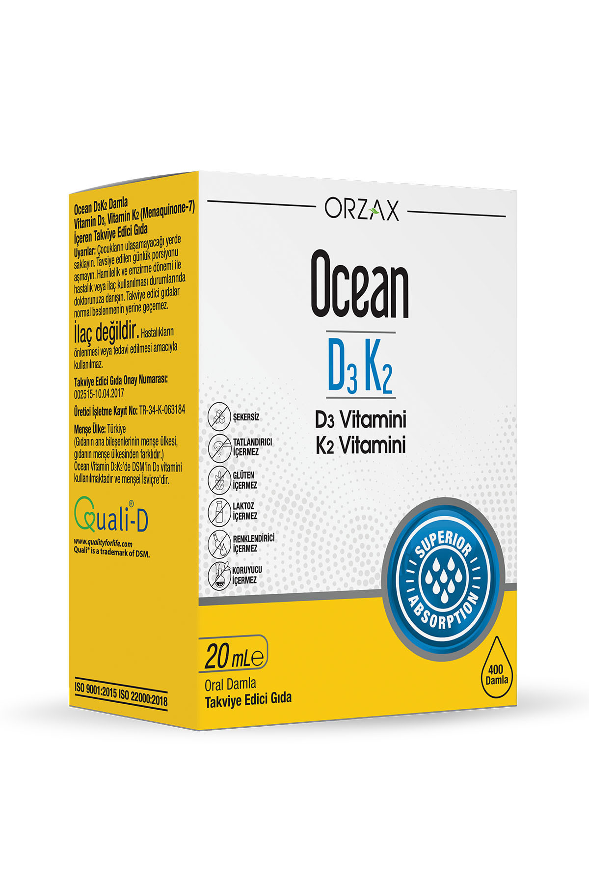 Ocean Orzax D3K2 20ml Damla