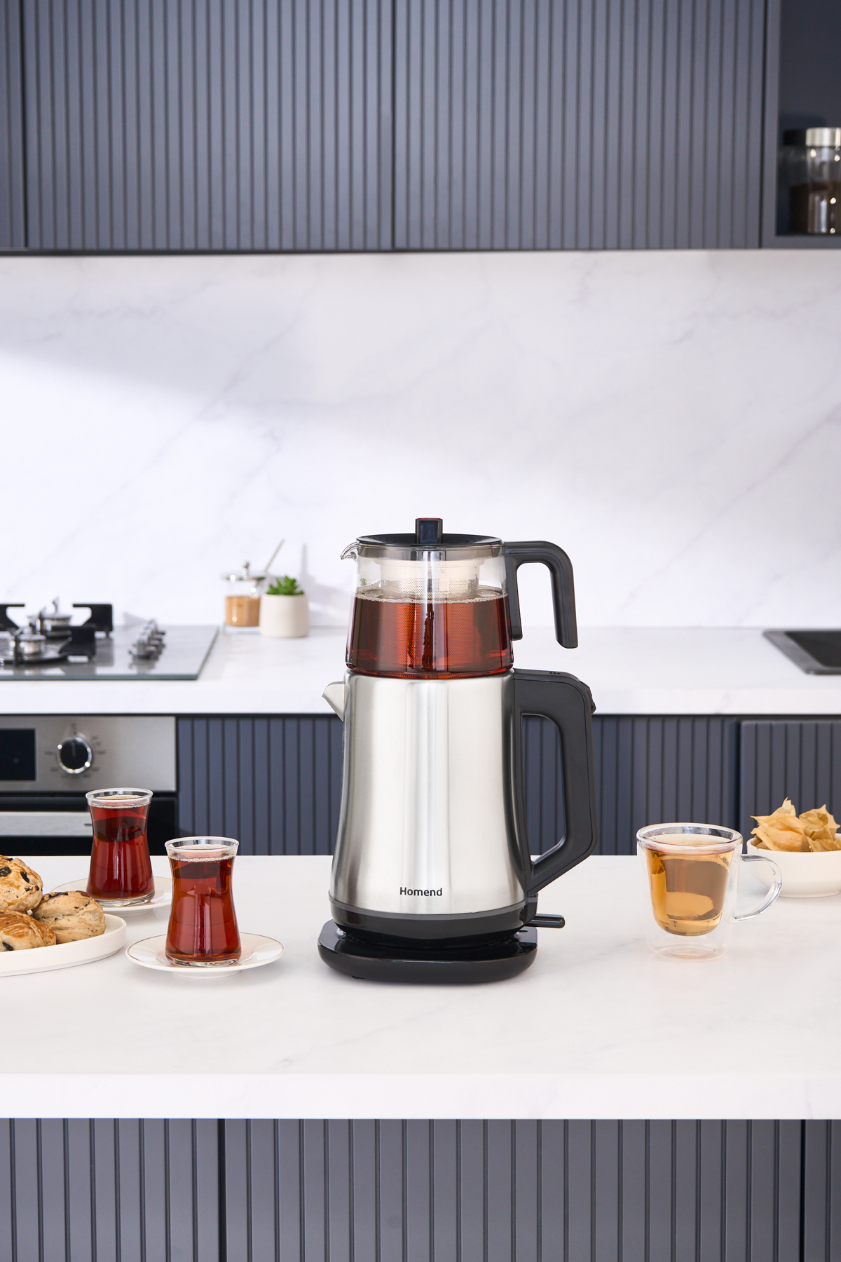 HOMEND Royaltea Elegant 1777H Inox Çay Makinesi