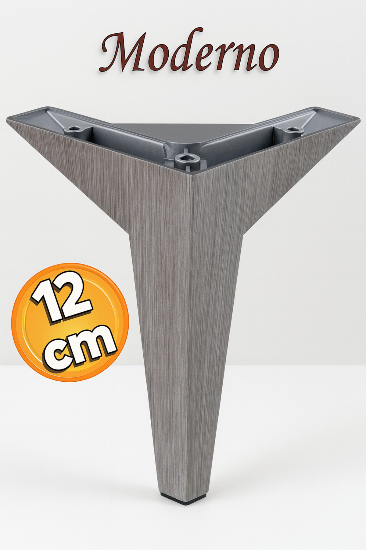 Badem10 Moderno Mobilya Kanepe Sehpa Tv Ünitesi Baza Koltuk Ayağı Çekyat Renk Saten Eskitme 12 Cm Ayakları