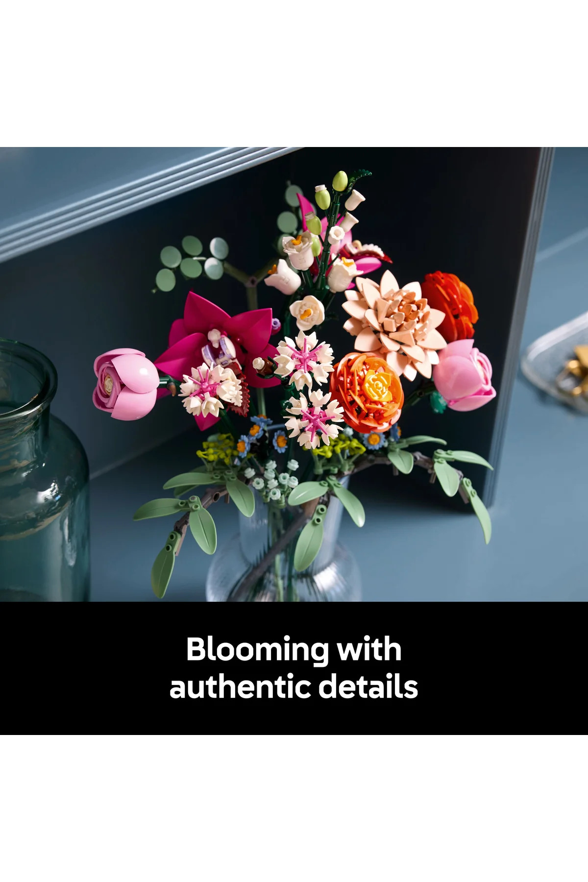 ® Botanicals دستهگل صورتی زیبا ۱۰۳۴۲ مجموعه ساختنی برای بزرگسالان (۷۴۹ قطعه)