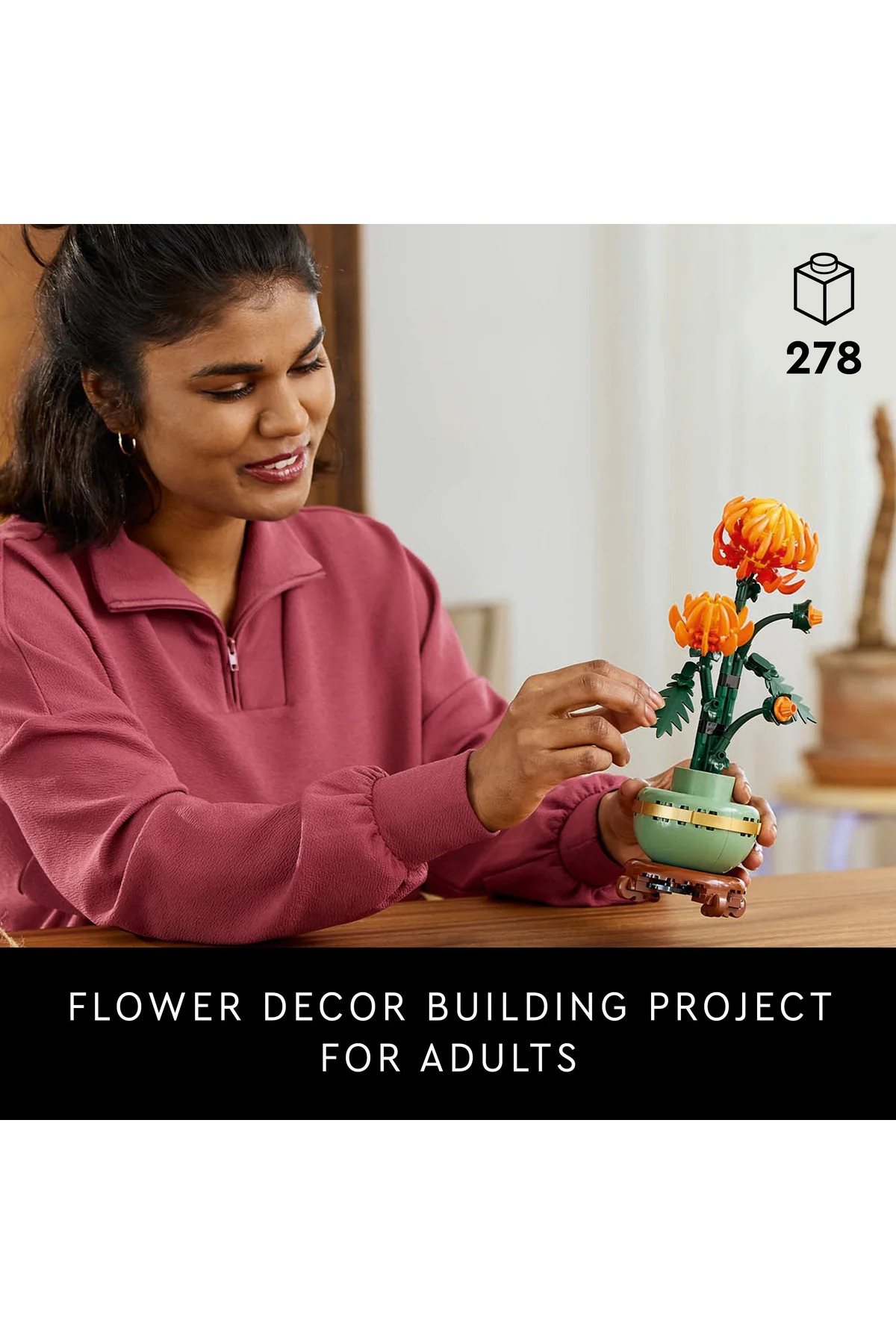 ® Botanicals مجموعه ساختنی خلاقانه گل داوودی ۱۰۳۶۸ برای بزرگسالان (۲۷۸ قطعه)