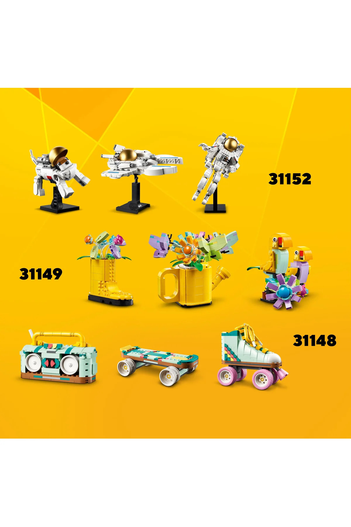 ® Creator مجموعه ساختنی دوربین رترو ۳ کاره ۳۱۱۴۷ برای کودکان ۸ سال به بالا (۲۶۱ قطعه)