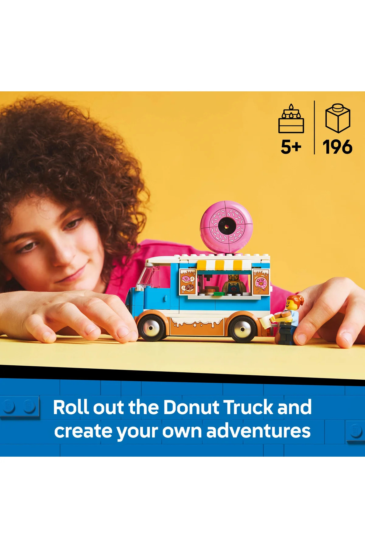 ® کامیون دونات شهری، مجموعه بازی فروشنده، وسیله بازی برای کودکان ۵ سال و بالاتر ۶۰۴۵۲