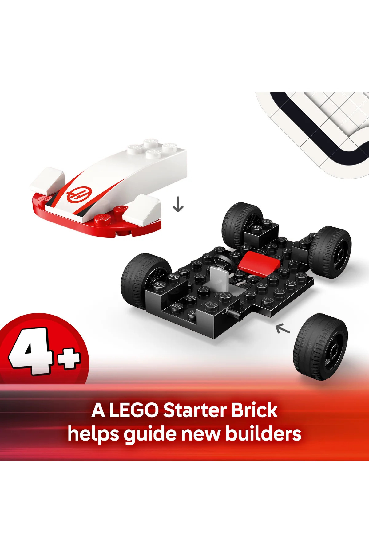 مجموعه ساختنی ماشین‌های مسابقه F1 سیتی ویلیامز و هاس F1 مدل 60464 برای کودکان ۴ سال به بالا (۹۲ قطعه)