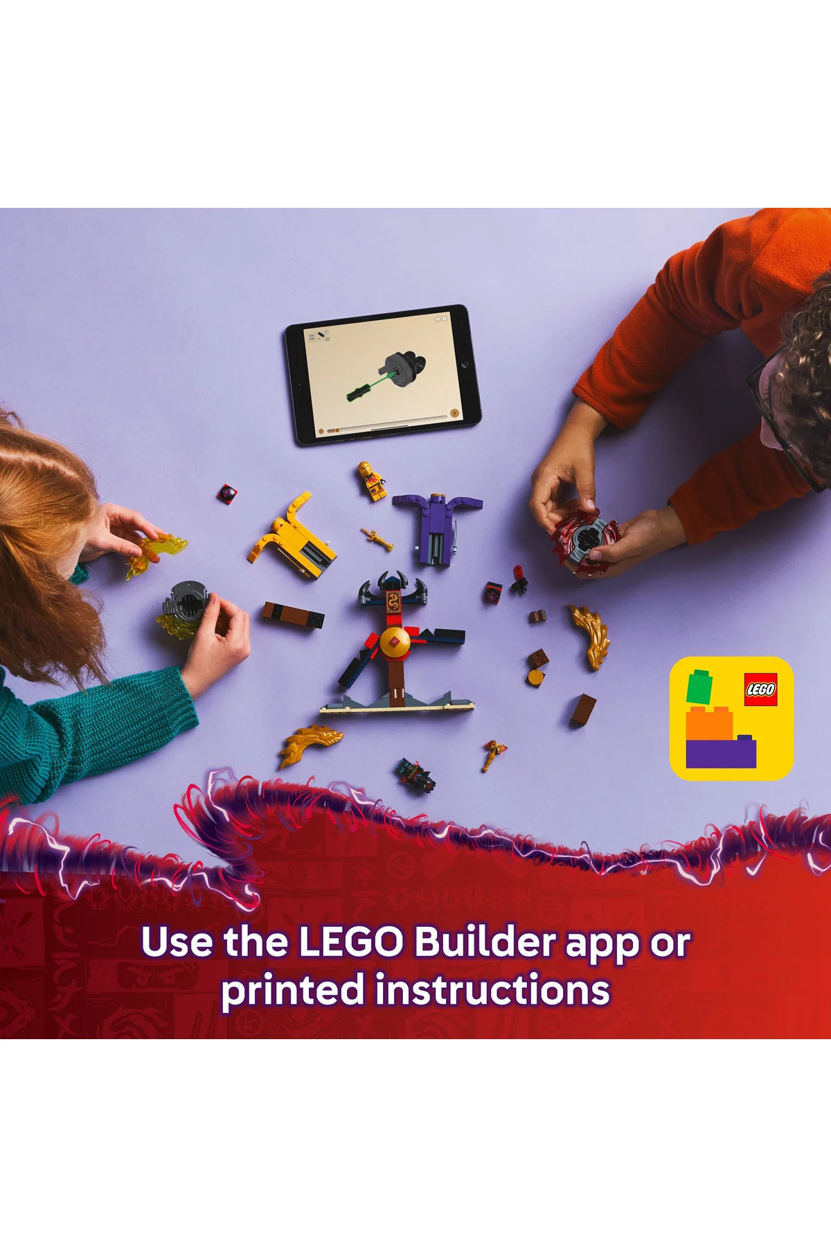 ® NINJAGO® بسته نبرد اسپین‌جیتسو اژدها، اسباب‌بازی اکشن، مجموعه ۷۱۸۲۶