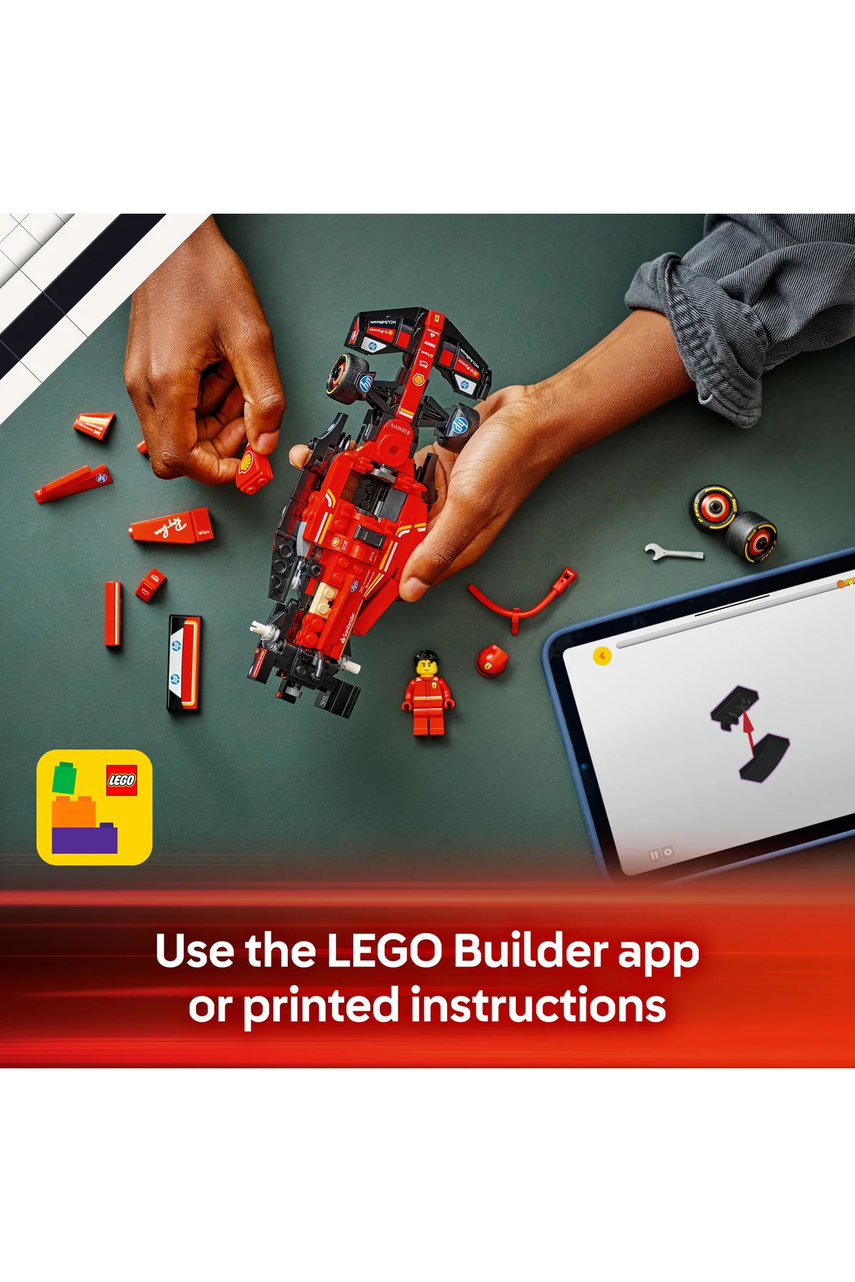 اسپید چمپیونز فراری SF-24 خودروی مسابقهای F1 شماره ۷۷۲۴۲ اسباببازی – مجموعه ساختنی ۱۰+ (۲۷۵ قطعه)