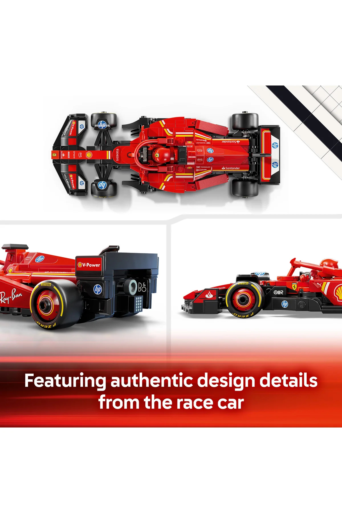 اسپید چمپیونز فراری SF-24 خودروی مسابقهای F1 شماره ۷۷۲۴۲ اسباببازی – مجموعه ساختنی ۱۰+ (۲۷۵ قطعه)