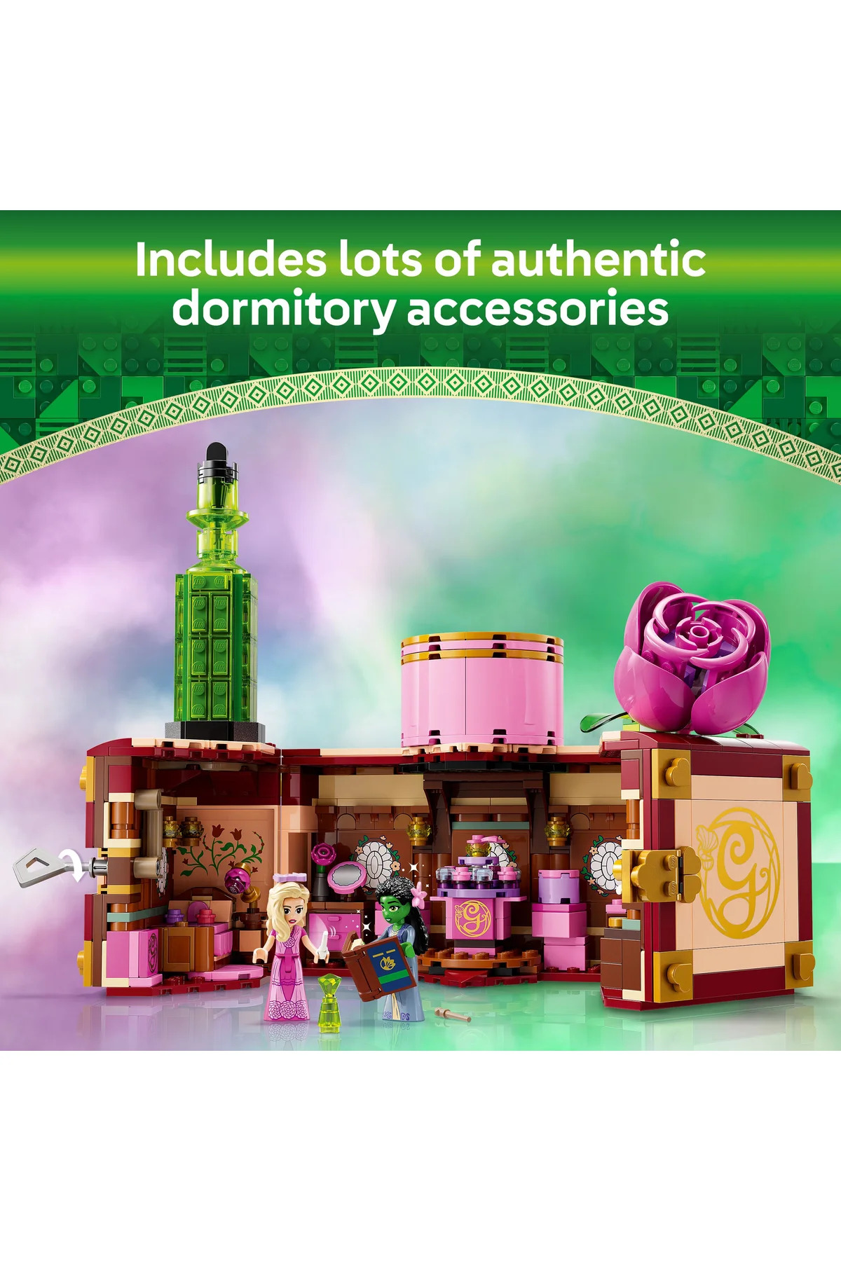 ® ویکد گلیندا و الفا‌بای خوابگاه ۷۵۶۸۳ – مجموعه ساختنی اسباب‌بازی برای کودکان ۸+ (۷۴۰ قطعه)