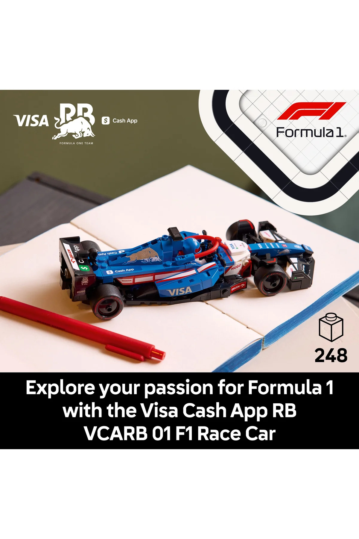 اسپید چمپیونز ویزا کش اپ آربی ویکارب ۰۱ خودروی مسابقه فرمول یک ۷۷۲۴۶ – کیت خودروی ۱۸+ (۲۴۸ قطعه)