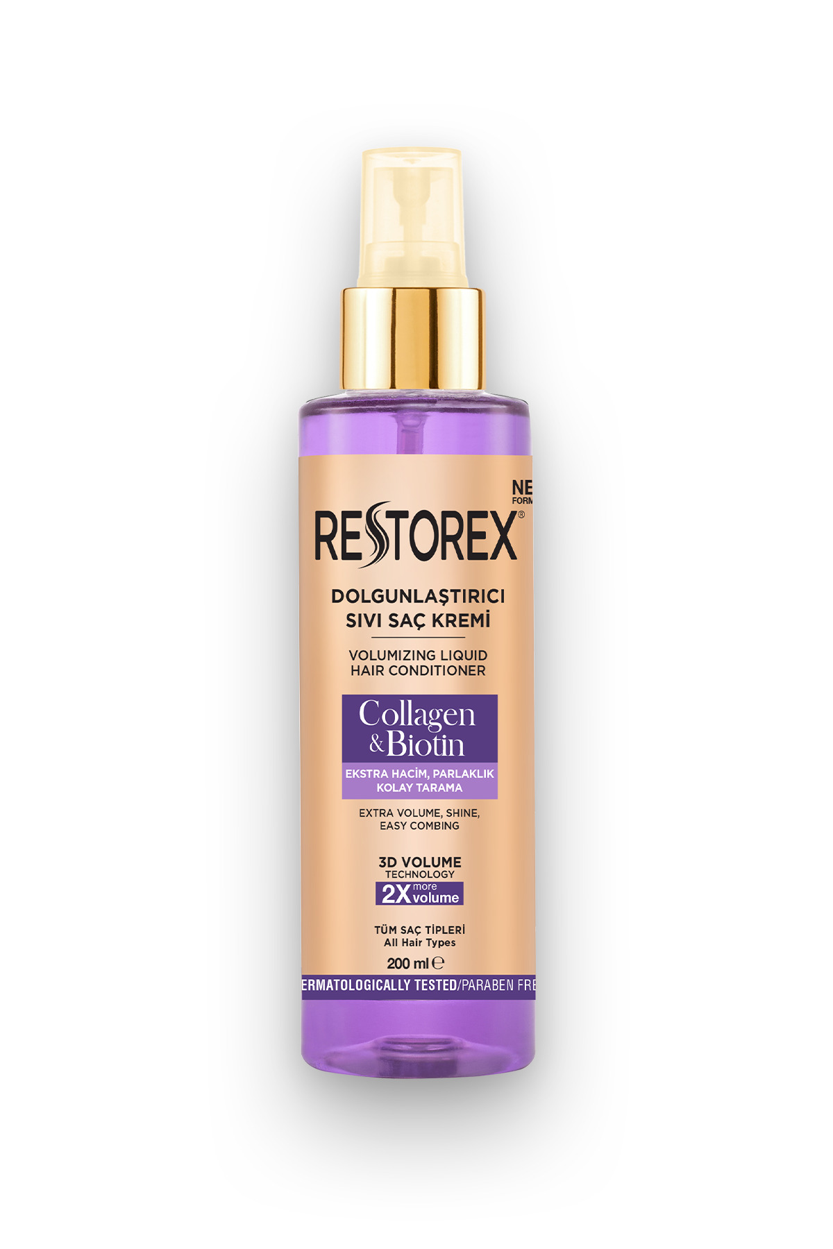 Restorex Dolgunlaştırıcı Sıvı Saç Kremi Kolajen & Biotin 200 Ml