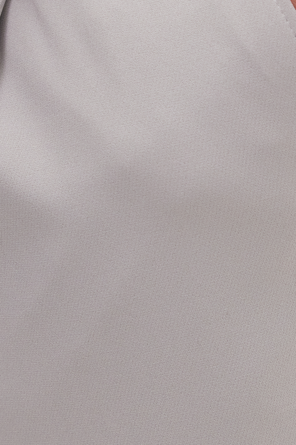 Tudors  Erkek Slim Fit Dar Kesim Lastikli Bel Bağcık Detaylı Pileli Gri Pantolon - Görsel 6