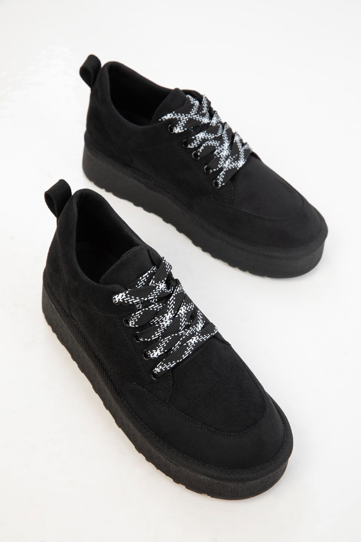 SOHO Siyah Süet Kadın Sneaker 20935 görsel 4