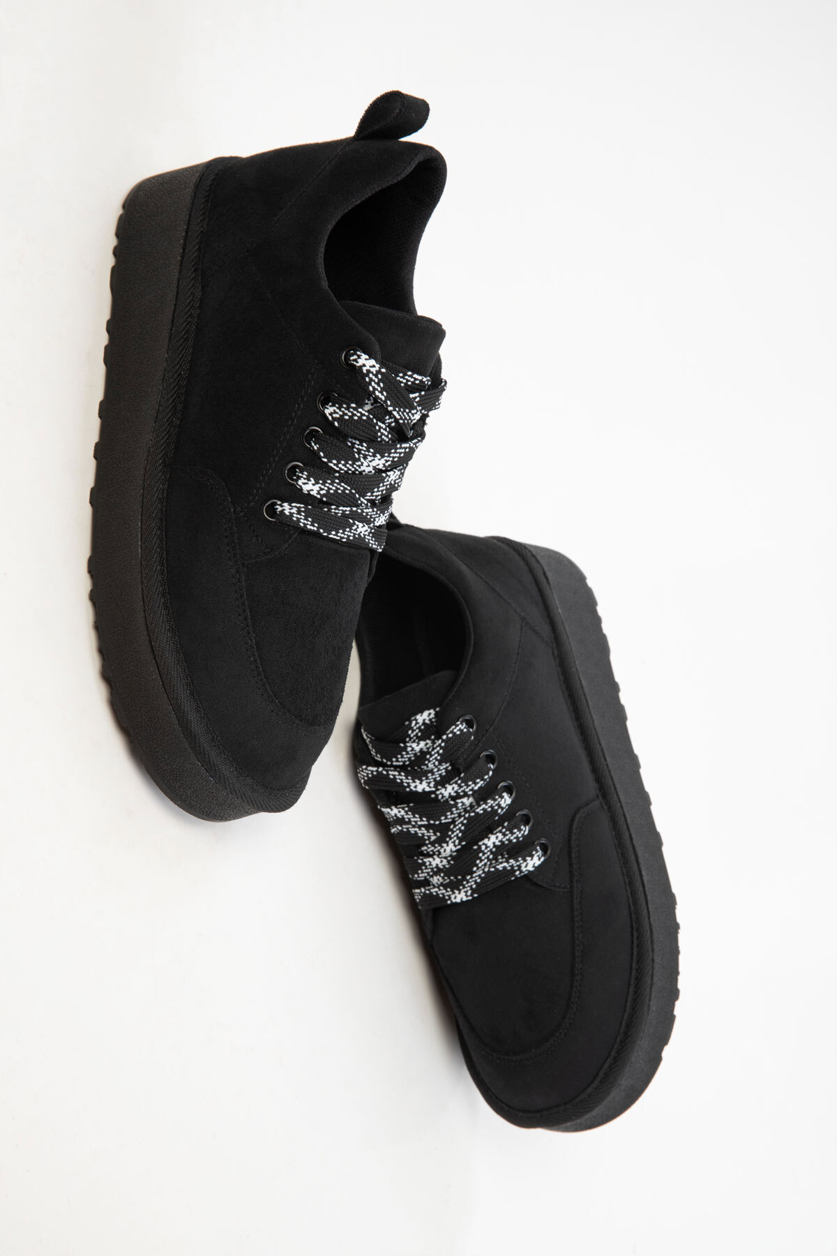 SOHO Siyah Süet Kadın Sneaker 20935 görsel 2