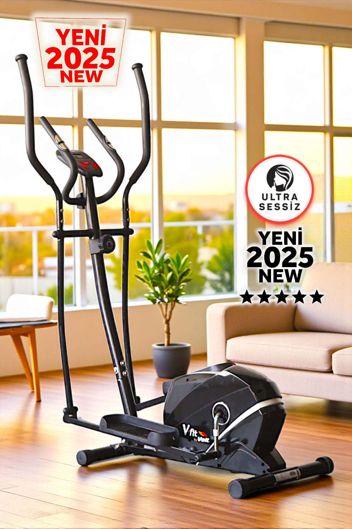 Voit V-fit By Manyetik Eliptik Bisiklet (SESSİZ ÇALIŞIR, ELDEN NABIZ ÖLÇER)