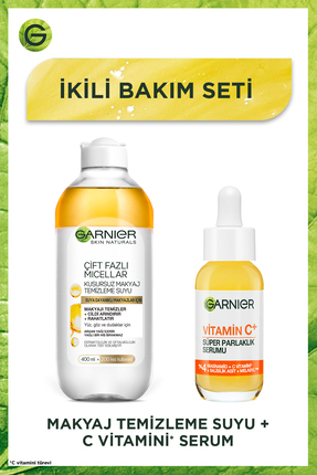 Garnier C Vitamin Serum (Niasinamid + Salisilik Asit) + Çift Fazlı Micellar M...