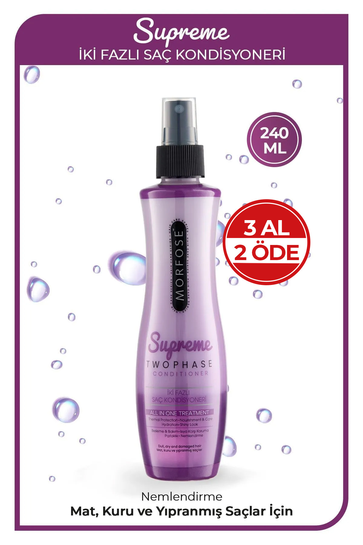 Morfose Supreme Fön Suyu 240 ml - Nemlendirme